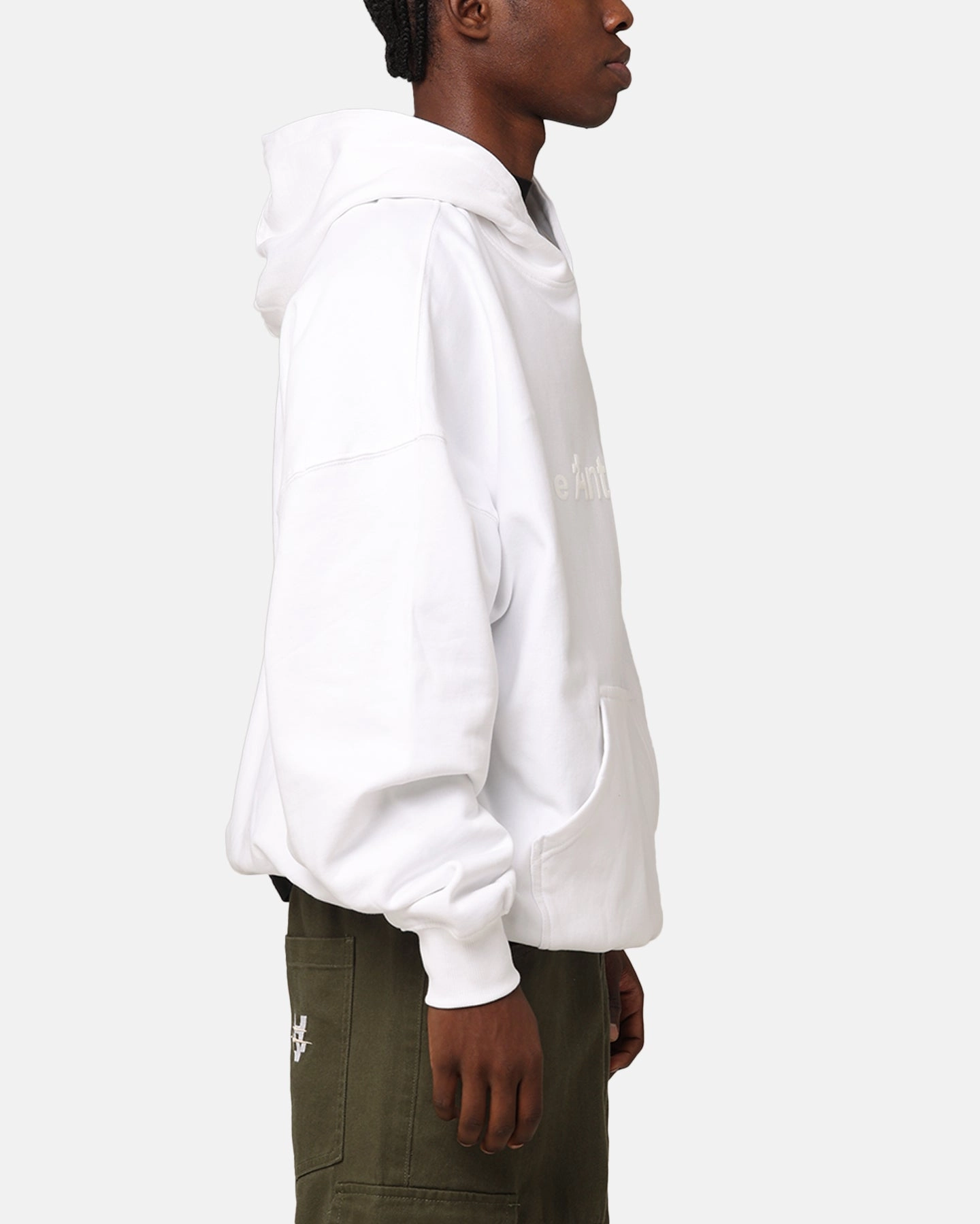 popular in Asia Notice The Anti Order Logo Boxy Hoodie White