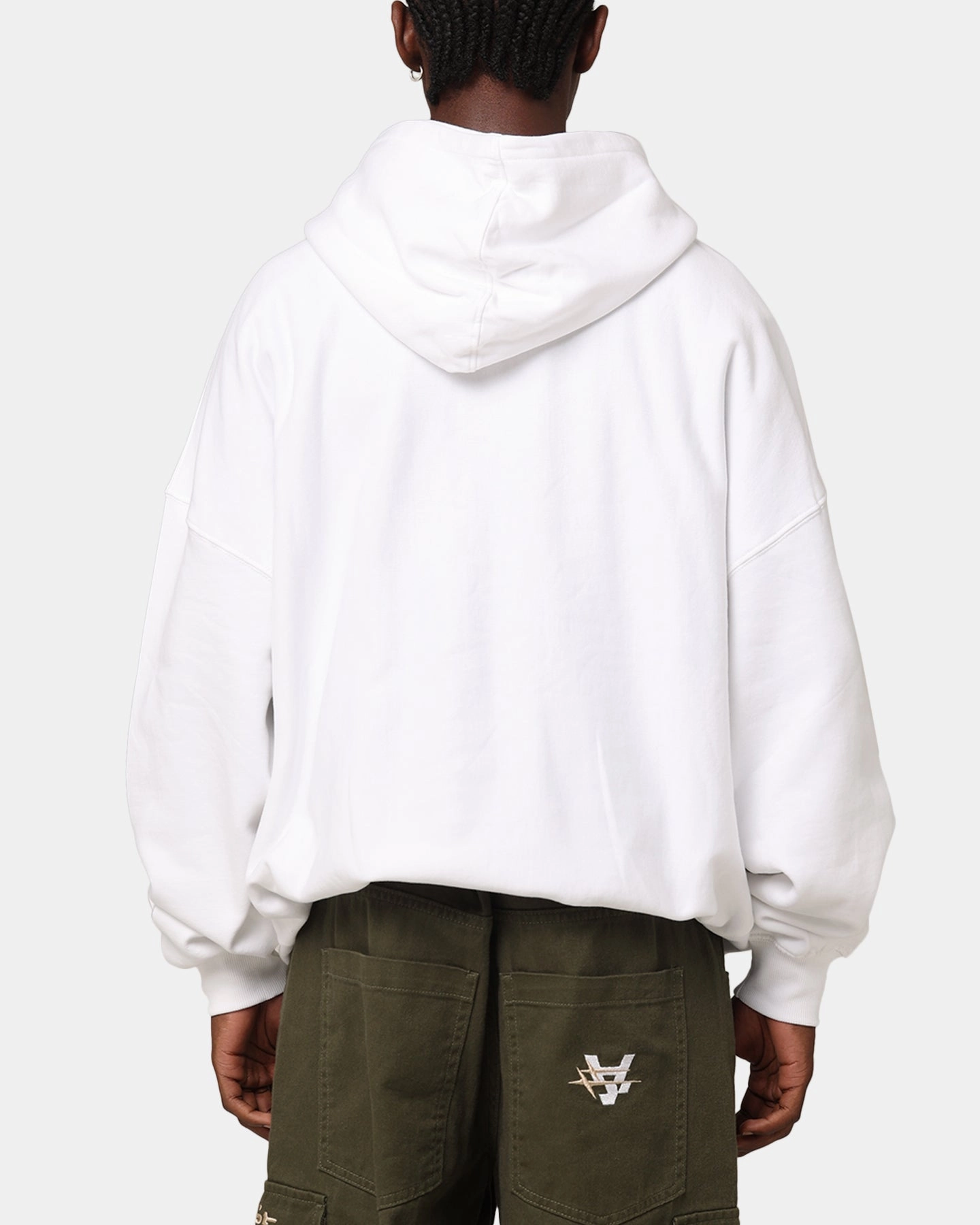 The Anti Order Logo Boxy Hoodie White Heat Retention Technology