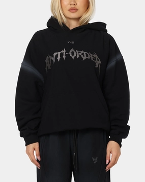 The Anti Order Mosh Boxy Hoodie Sunfade Black/Grey Oversized Fit