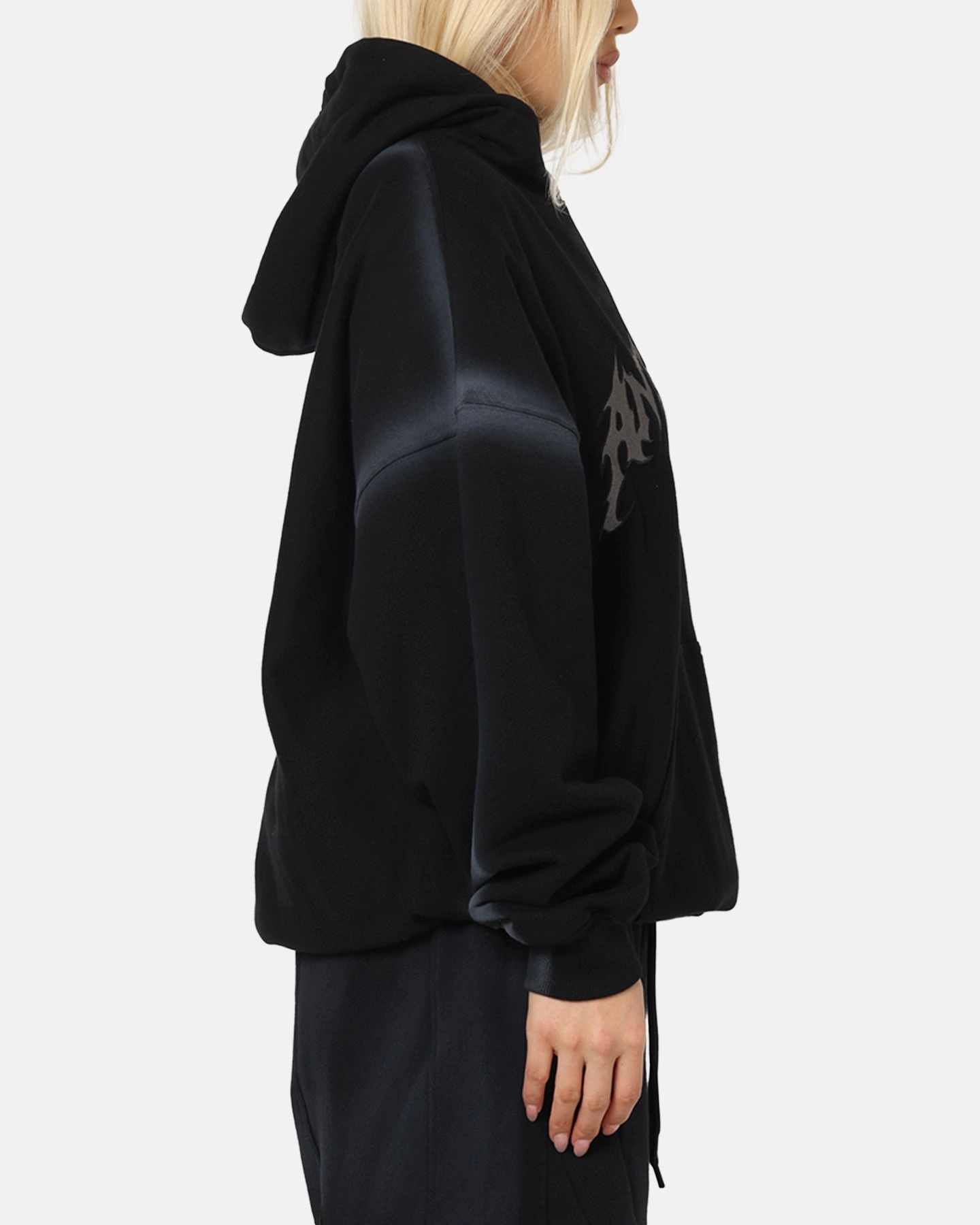The Anti Order Mosh Boxy Hoodie Sunfade Black/Grey Customizable