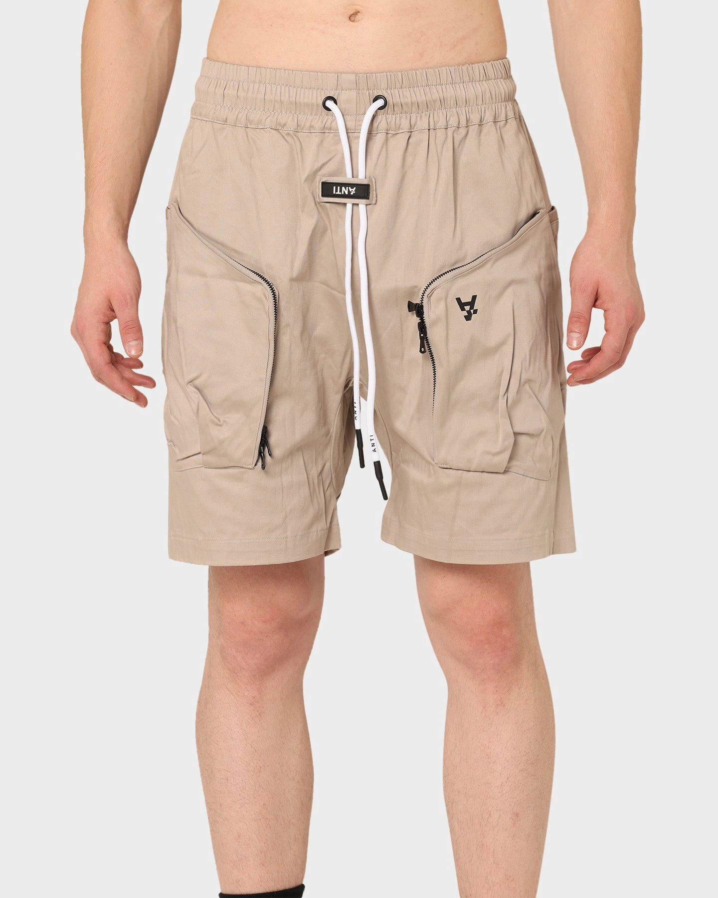 Durable Waistband The Anti Order Neo Military Cargo Shorts Bone