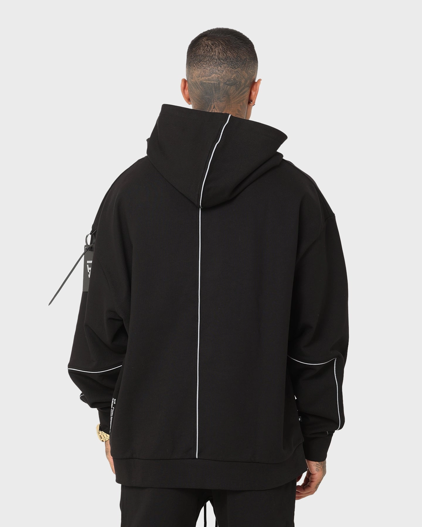 The Anti Order Neon Flux Box Hoodie Black/Reflective Flexible Hood