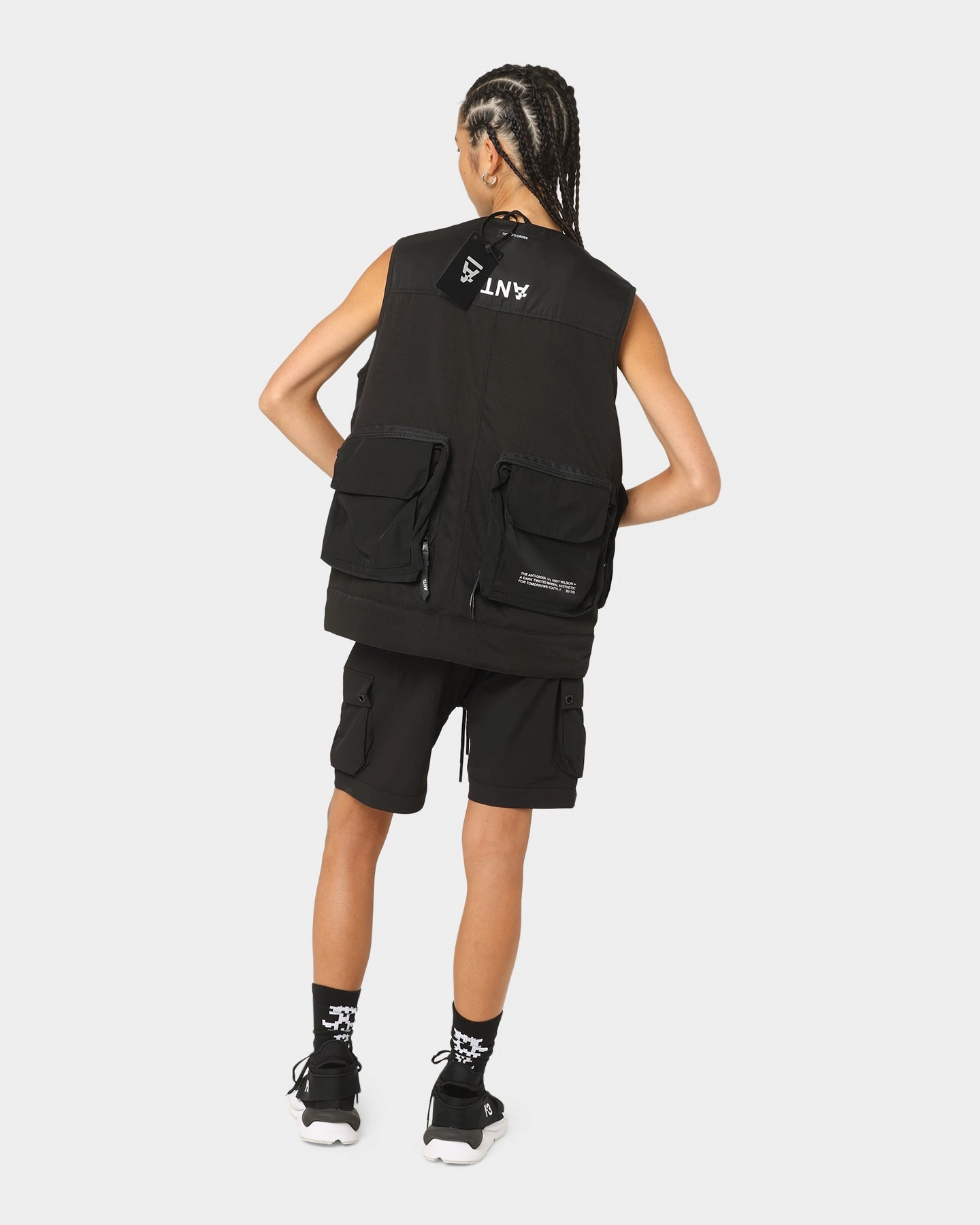 Full Length Front Zipper The Anti-Order Non-Military Vest Black/3M