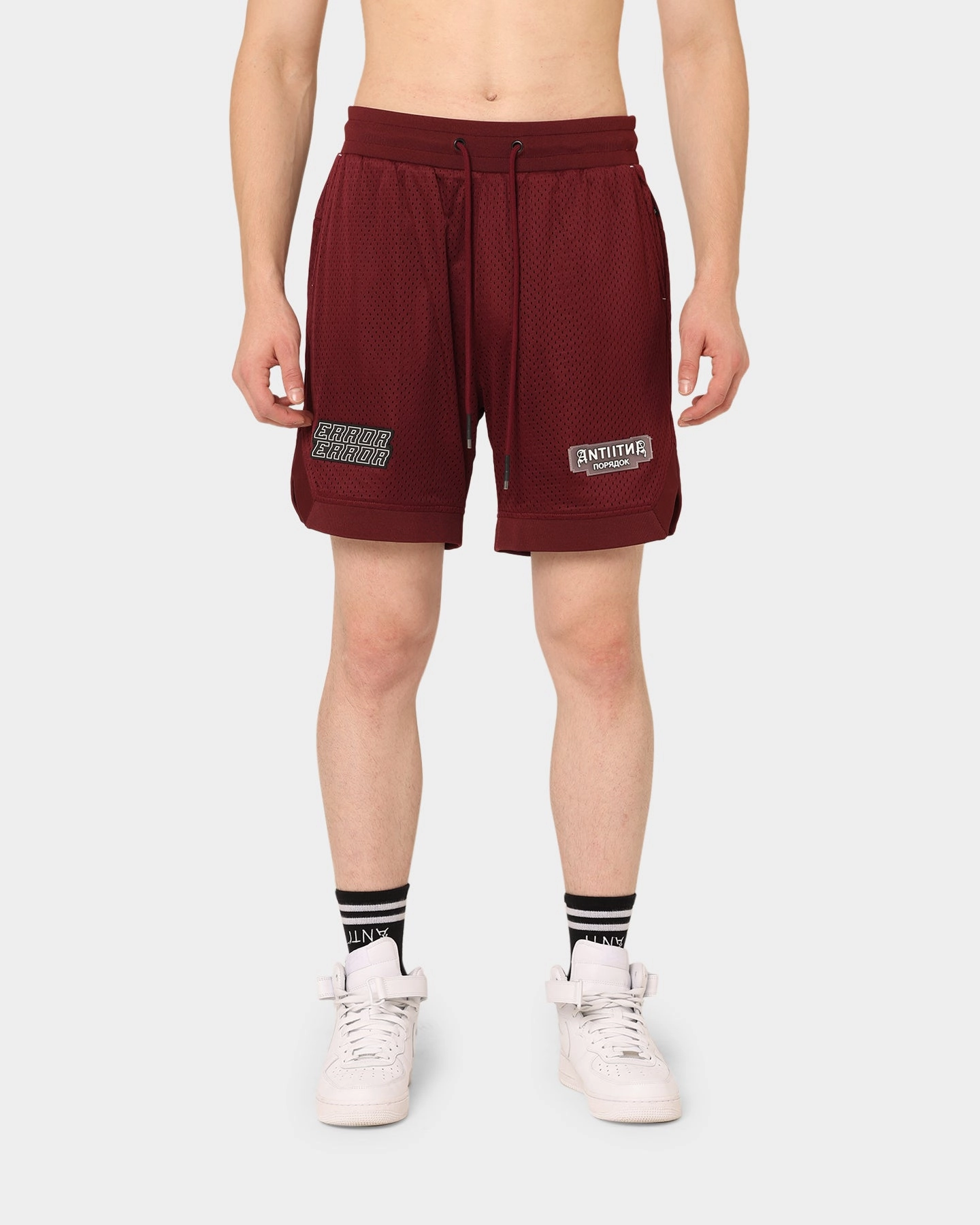 Wide Range Motion The Anti Order Oblivion Basketball Shorts Dark Burgundy
