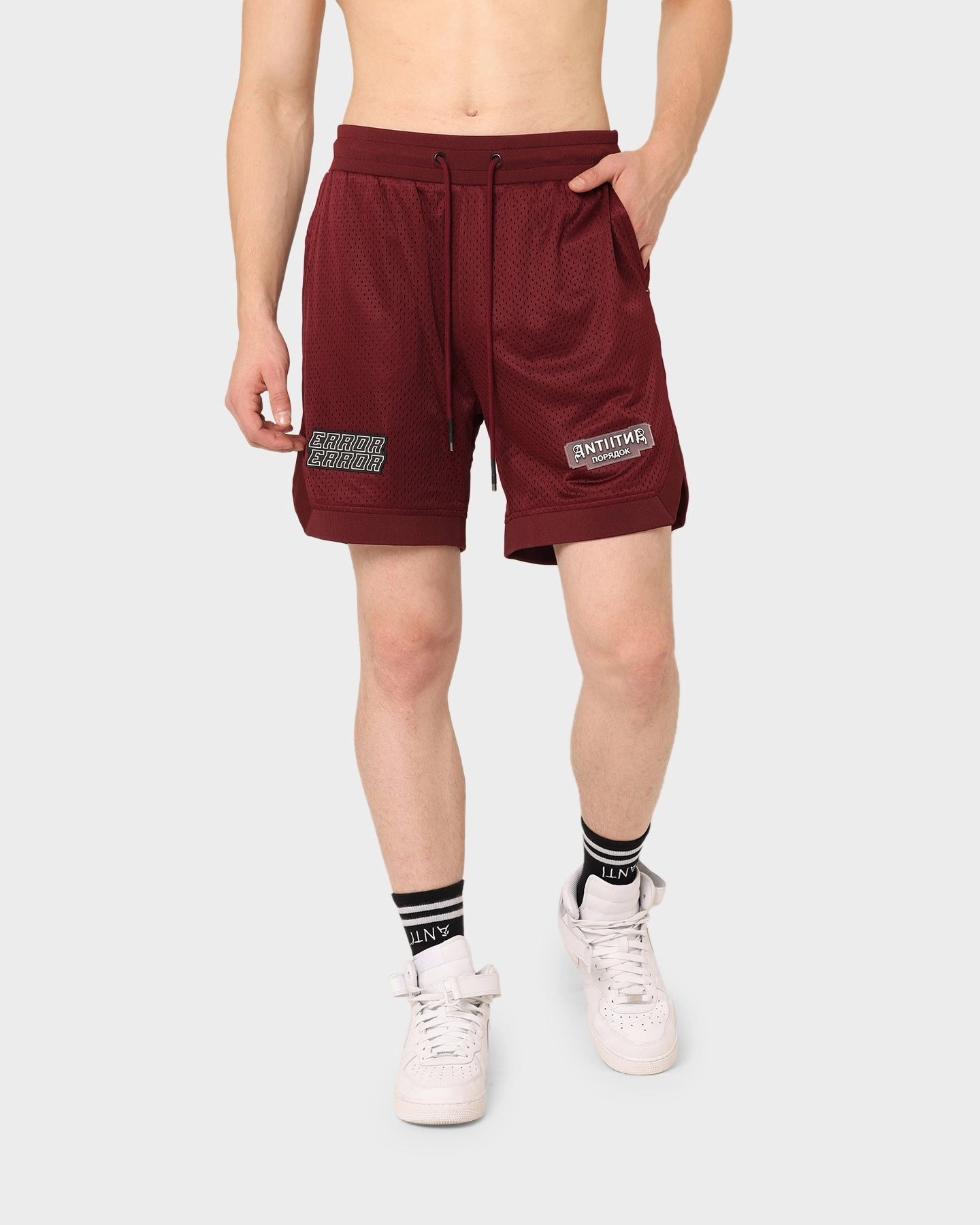 light feel The Anti Order Oblivion Basketball Shorts Dark Burgundy