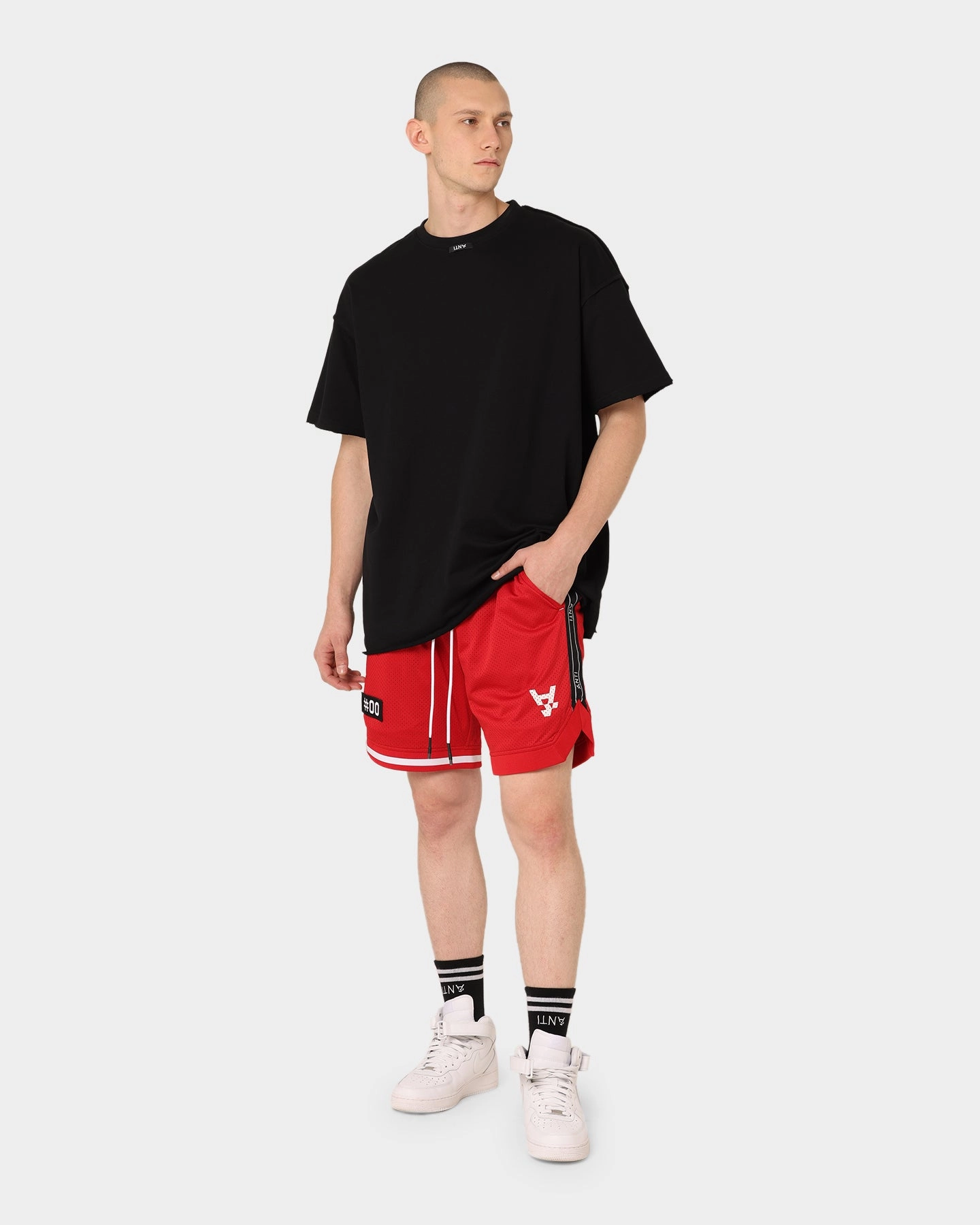 The Anti Order Off Season Basketball Shorts Red/White fresh start
