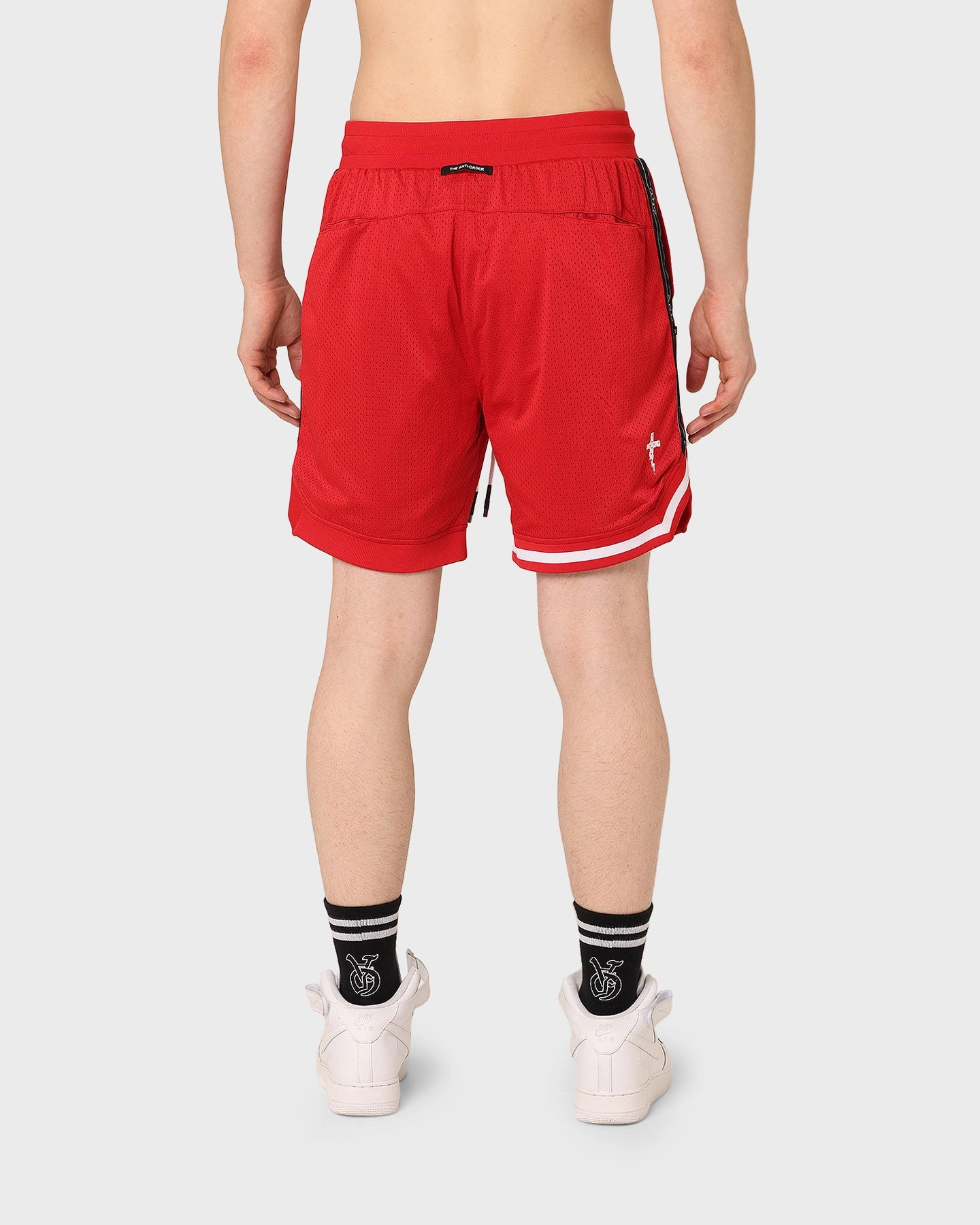 The Anti Order Off Season Basketball Shorts Red/White Lightweight Material