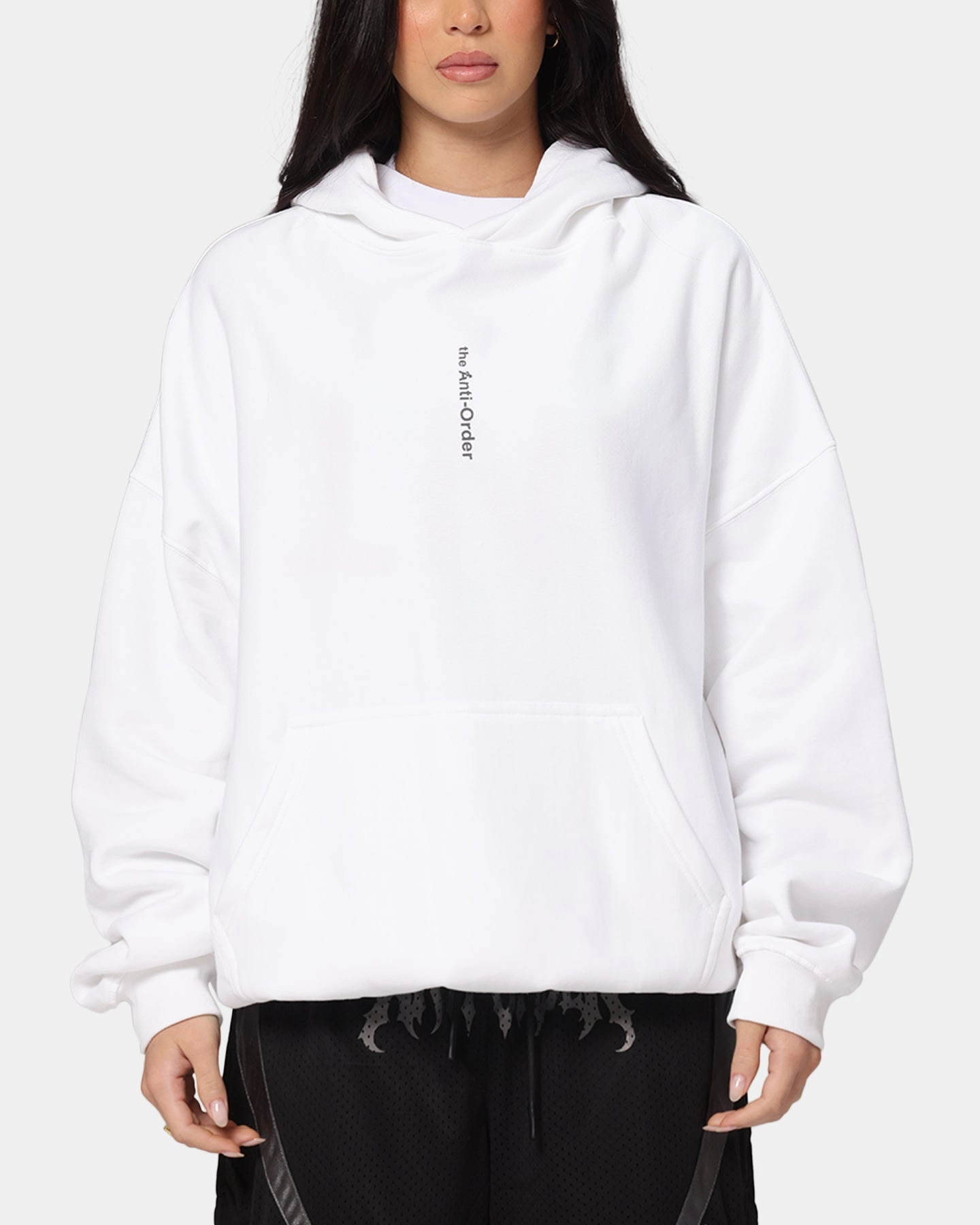 The Anti Order Process Boxy Hoodie White Durable Shield