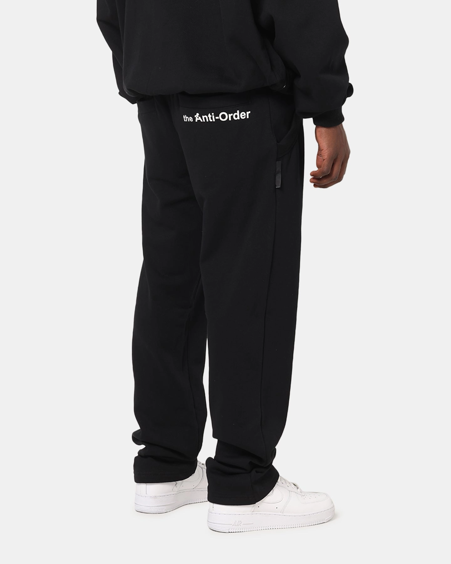 The Anti Order Reverse Logo Track Pants Black Flexible Material