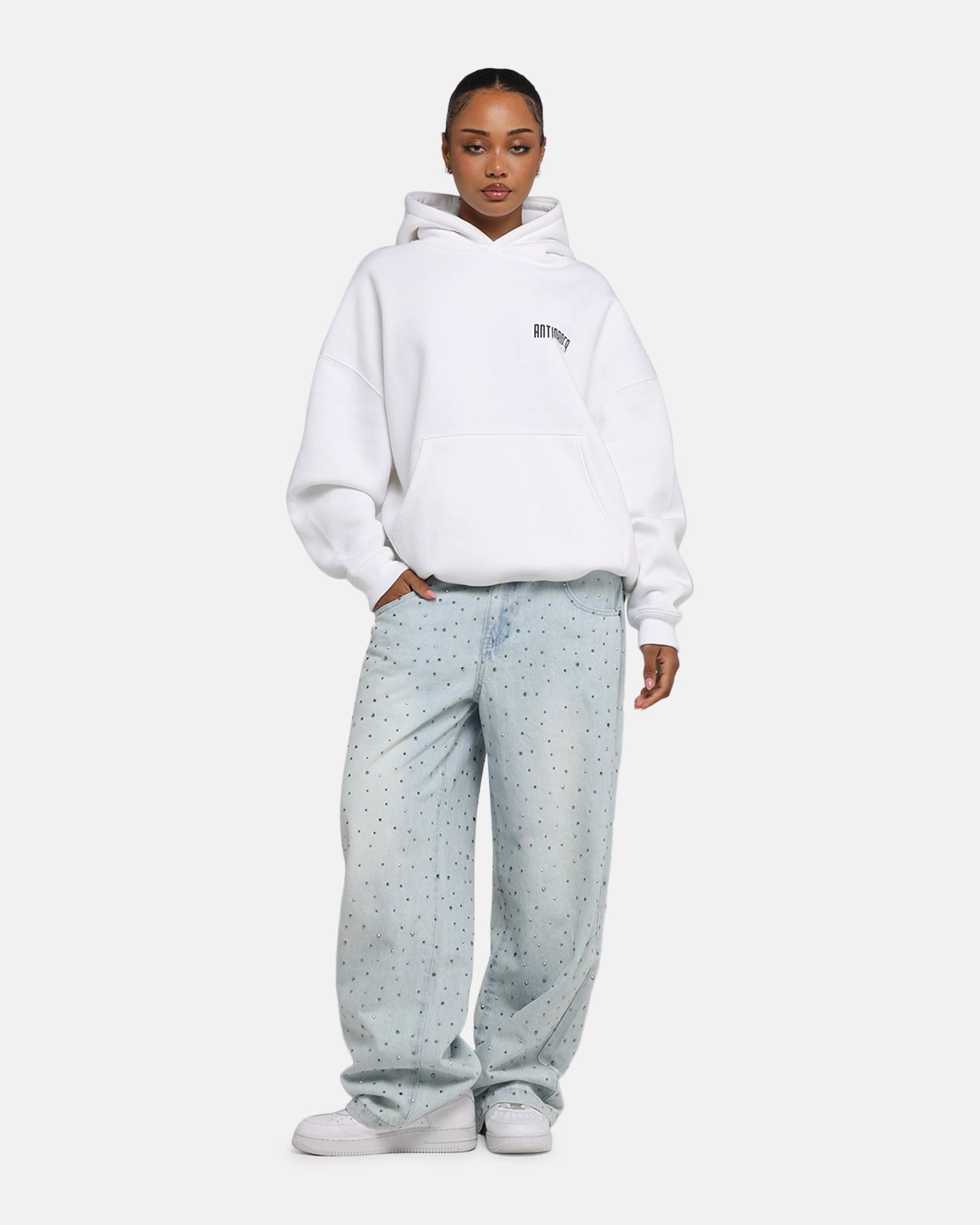 The Anti Order Ryuken Boxy Hoodie White Fashion Night