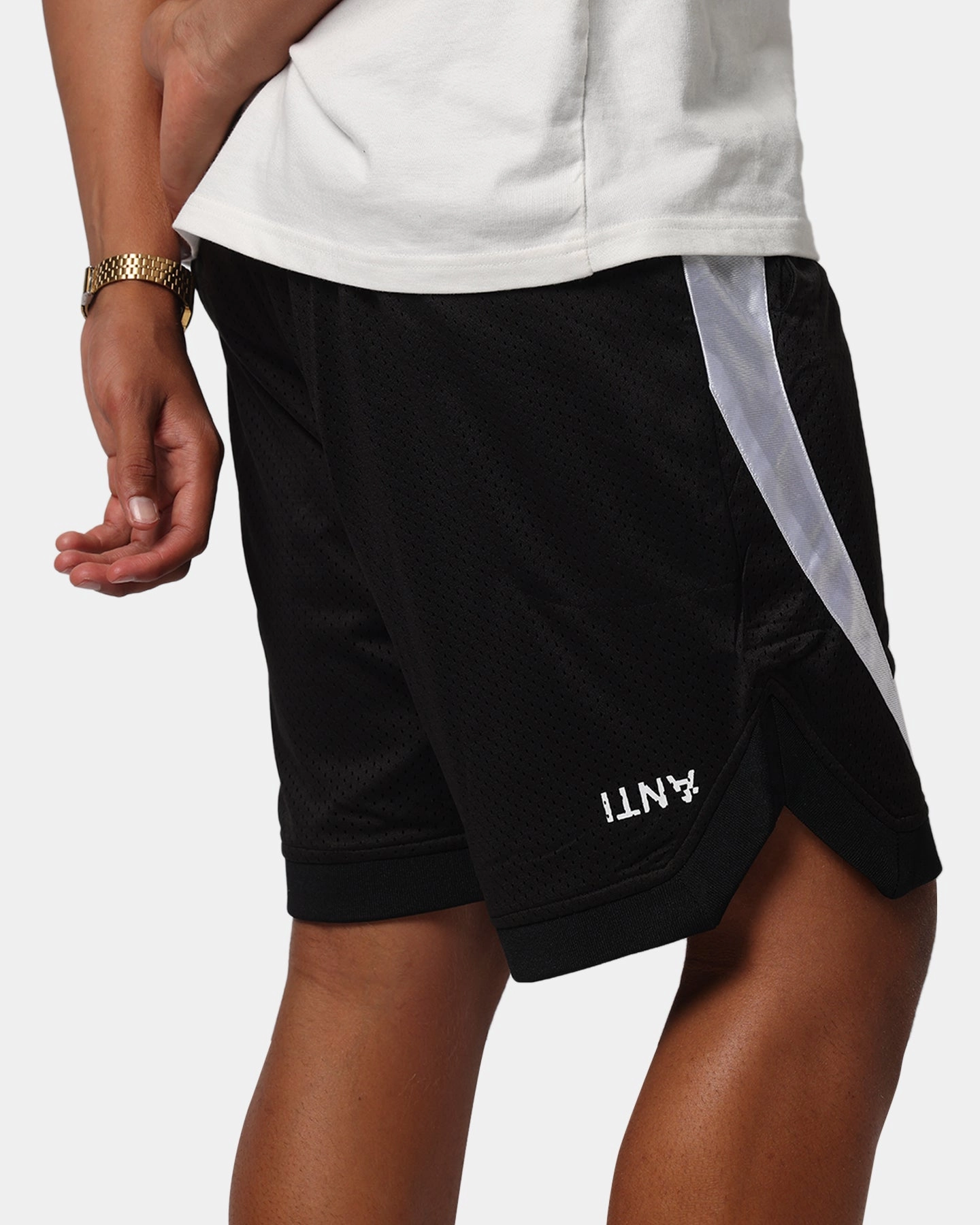 The Anti Order Sparta Mesh Basketball Shorts Black/White laid-back style Cargo Pockets