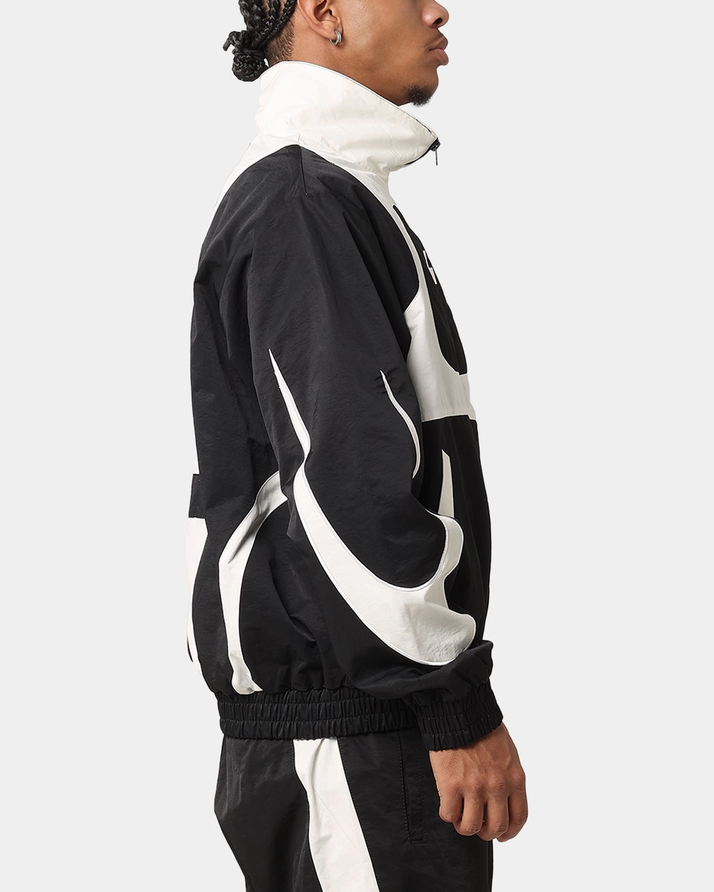 Softshell Fabric Technology The Anti Order Speed Windbreaker Jacket Black/Off White