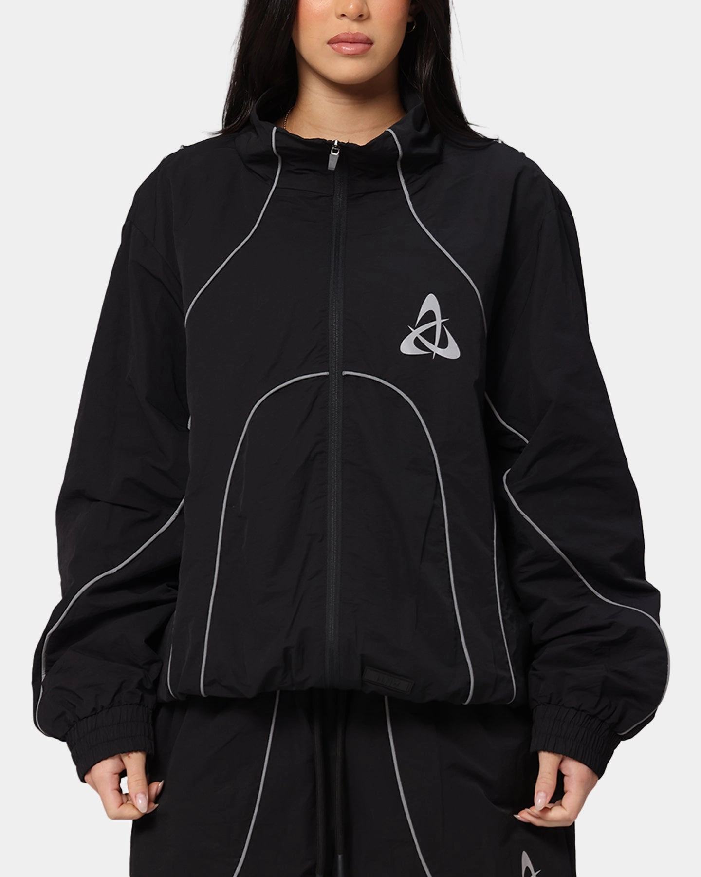 The Anti Order Stereo Nylon Track Jacket Black suitable for cultural festivals