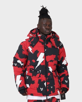 gift - giving option The Anti Order Storm Camo Puffer Jacket Black/Red/White