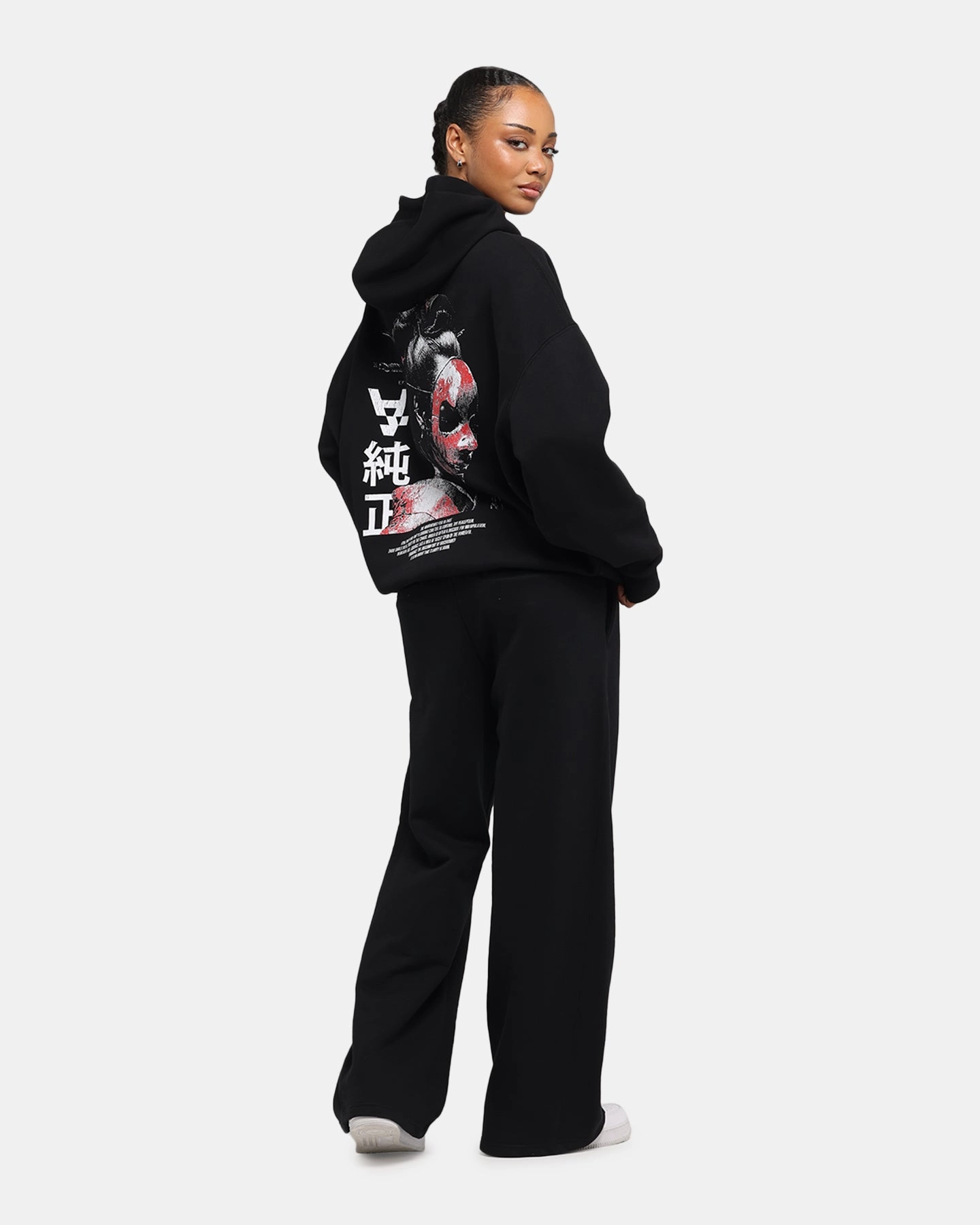 Sweat Resistant Interior Pajama like The Anti Order Truth In Chaos Boxy Hoodie Black