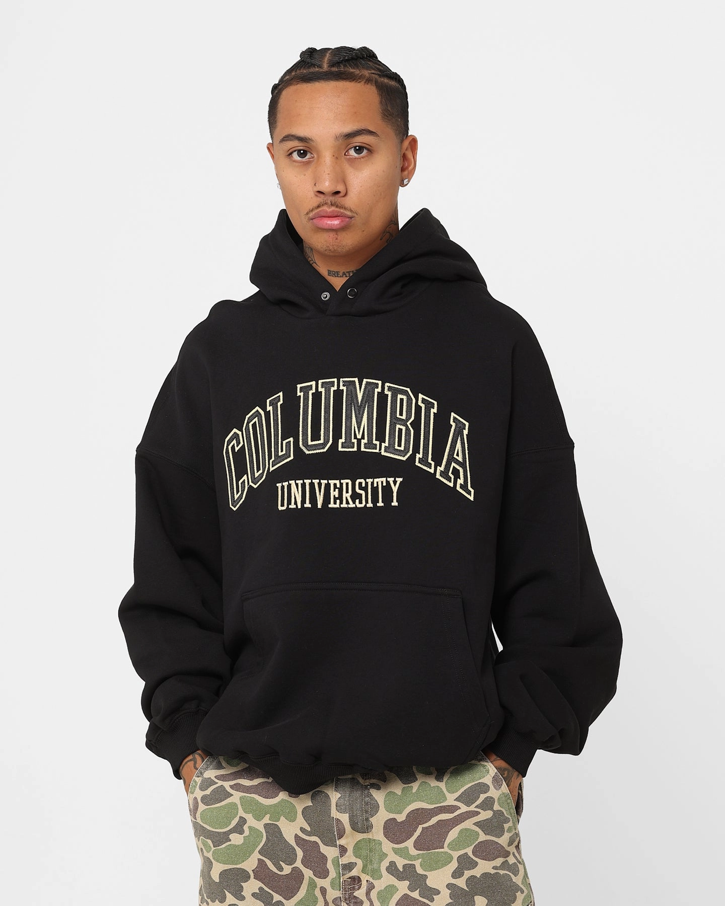 The New Establishment Prime Ivy League Columbia Hoodie Black Storm Resistant Closure
