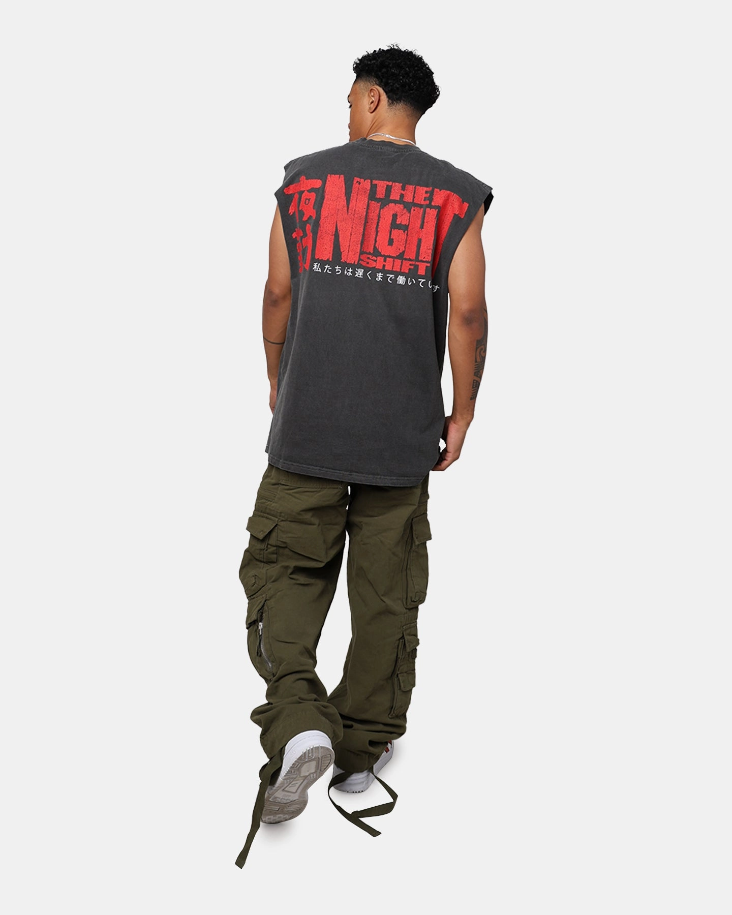 The Night Shift Dog Muscle T-Shirt Black Wash Comfy and Versatile