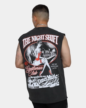 Light and Breathable Simple and Relaxed The Night Shift Gentlemen's Club Muscle T-Shirt Black Wash