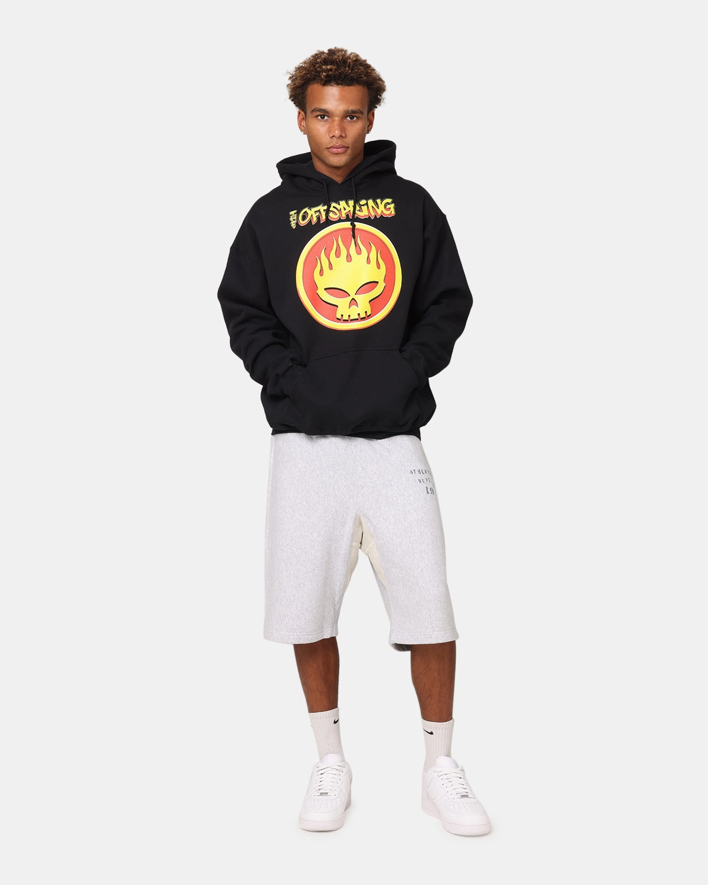 windproof Taped Shoulder Seams The Offspring Offspring Logo Hoodie Black