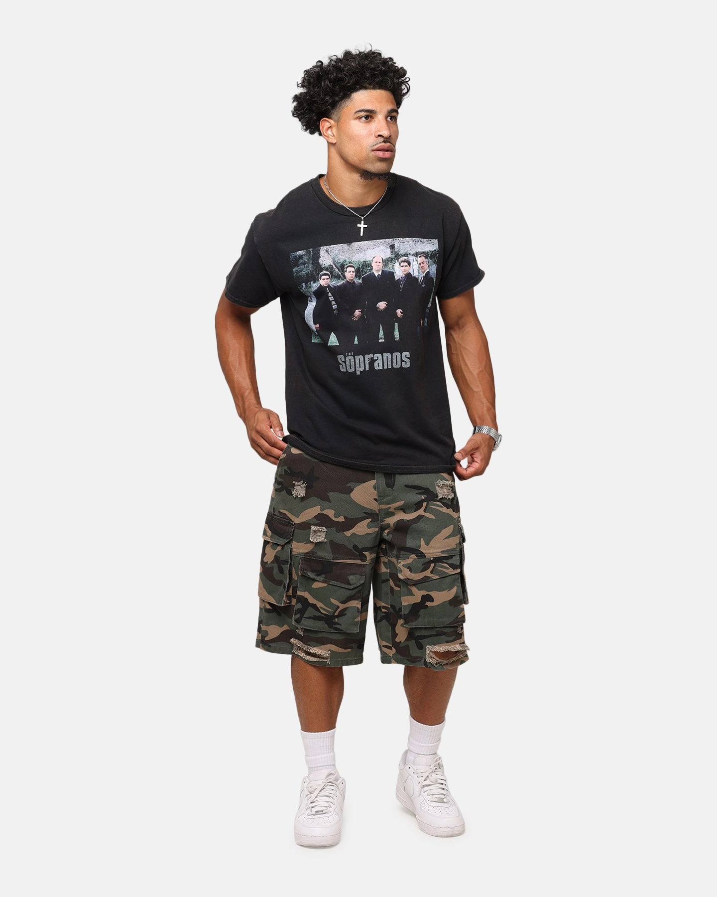 budget-friendly The Sopranos Family Portrait T-Shirt Black Vintage