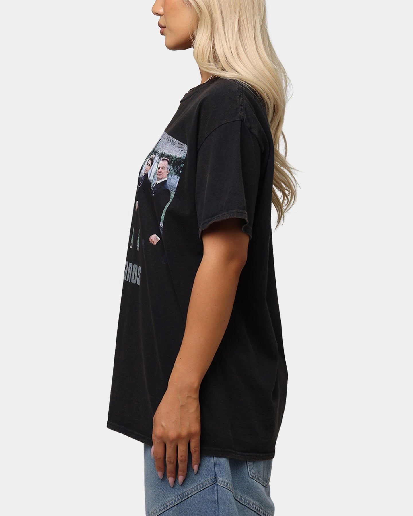 Travel convenience City Look The Sopranos Family Portrait T-Shirt Black Vintage