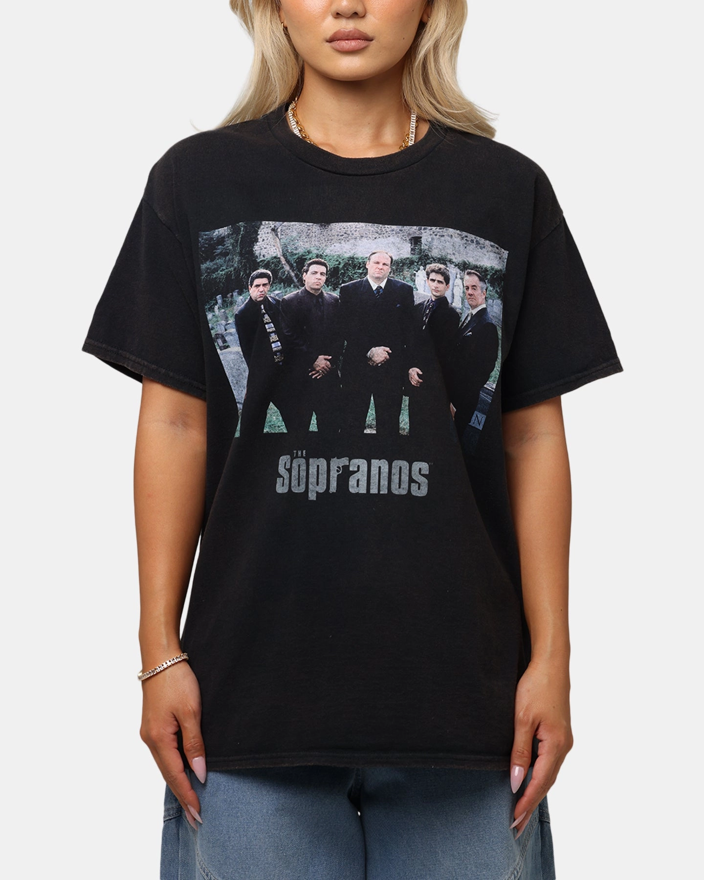 Breathable Essentials Formal Occasion The Sopranos Family Portrait T-Shirt Black Vintage