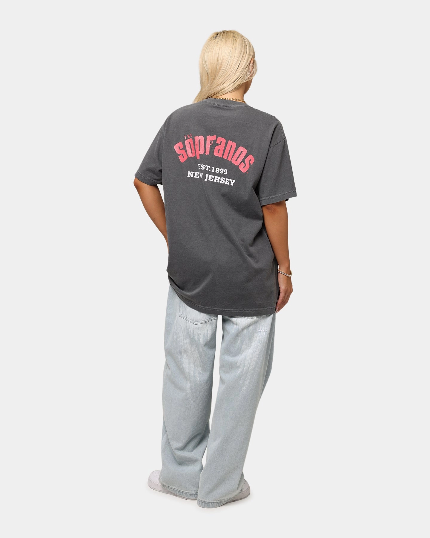 The Sopranos Post Established 1999 Vintage T-Shirt Faded Black EasyCareFinish