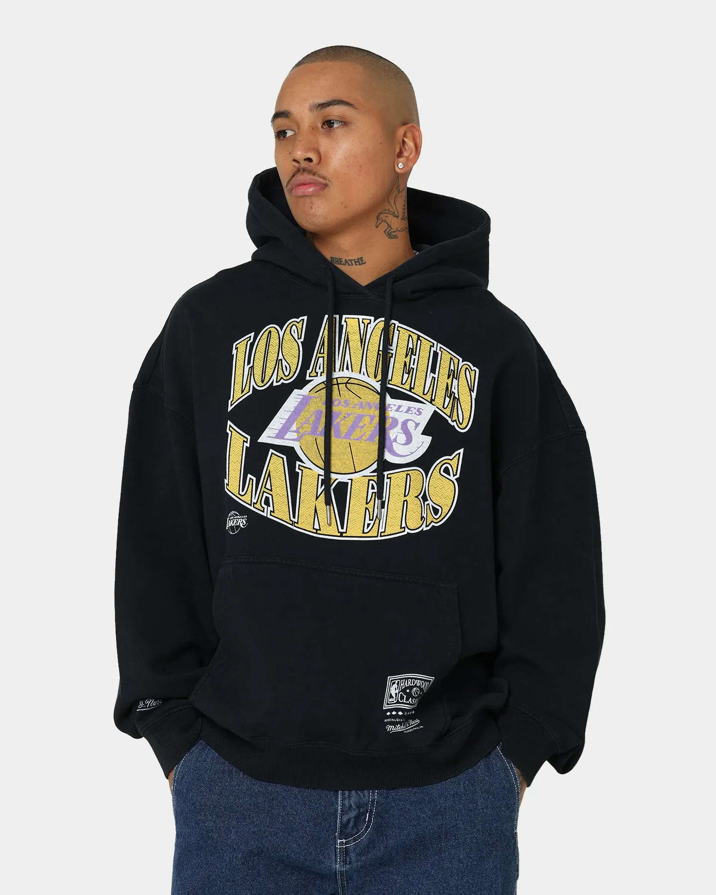 Mitchell & Ness Los Angeles Lakers Point Guard Hoodie Faded Black Bestow