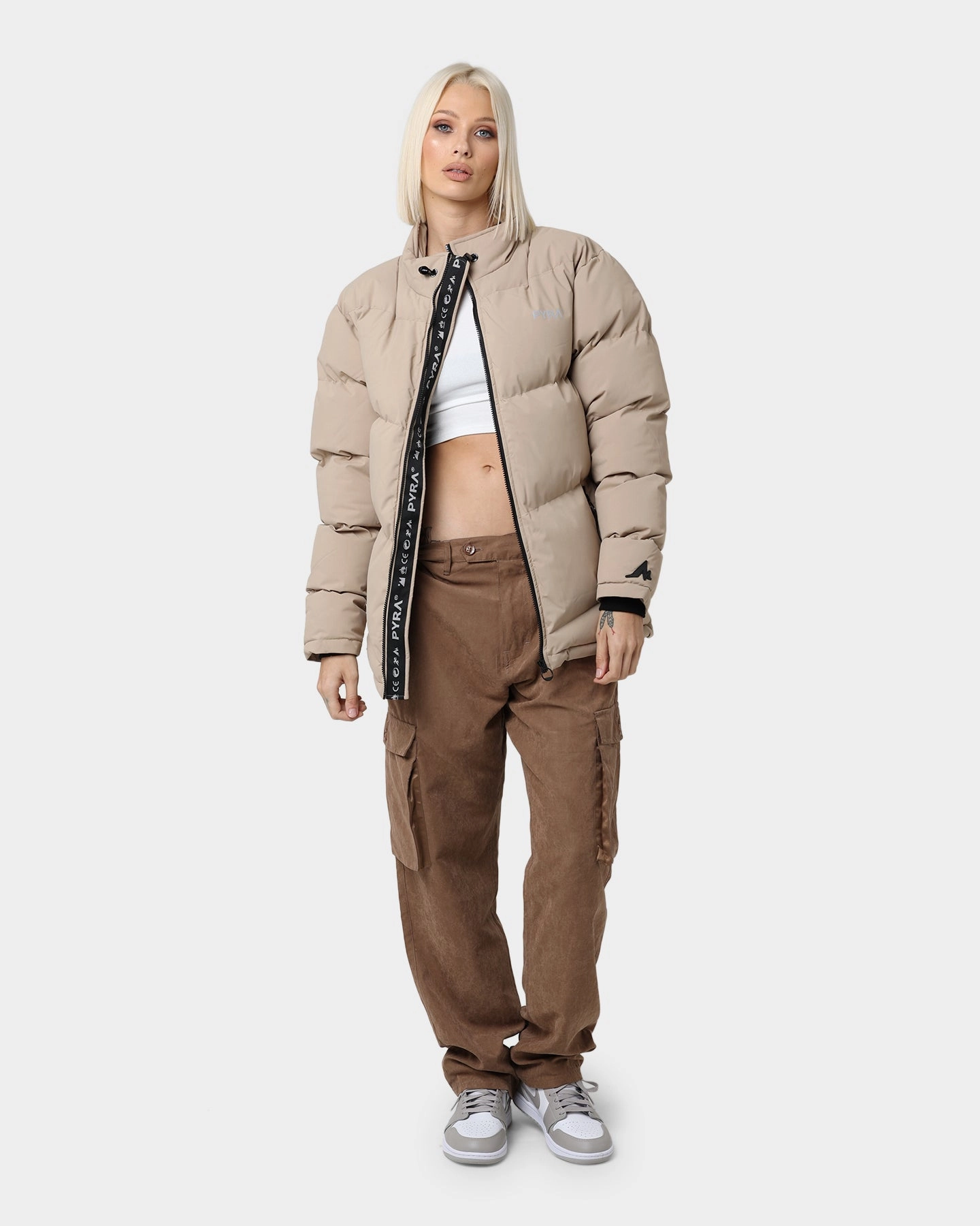PYRA Padded Puffa Jacket Natural indoor gathering