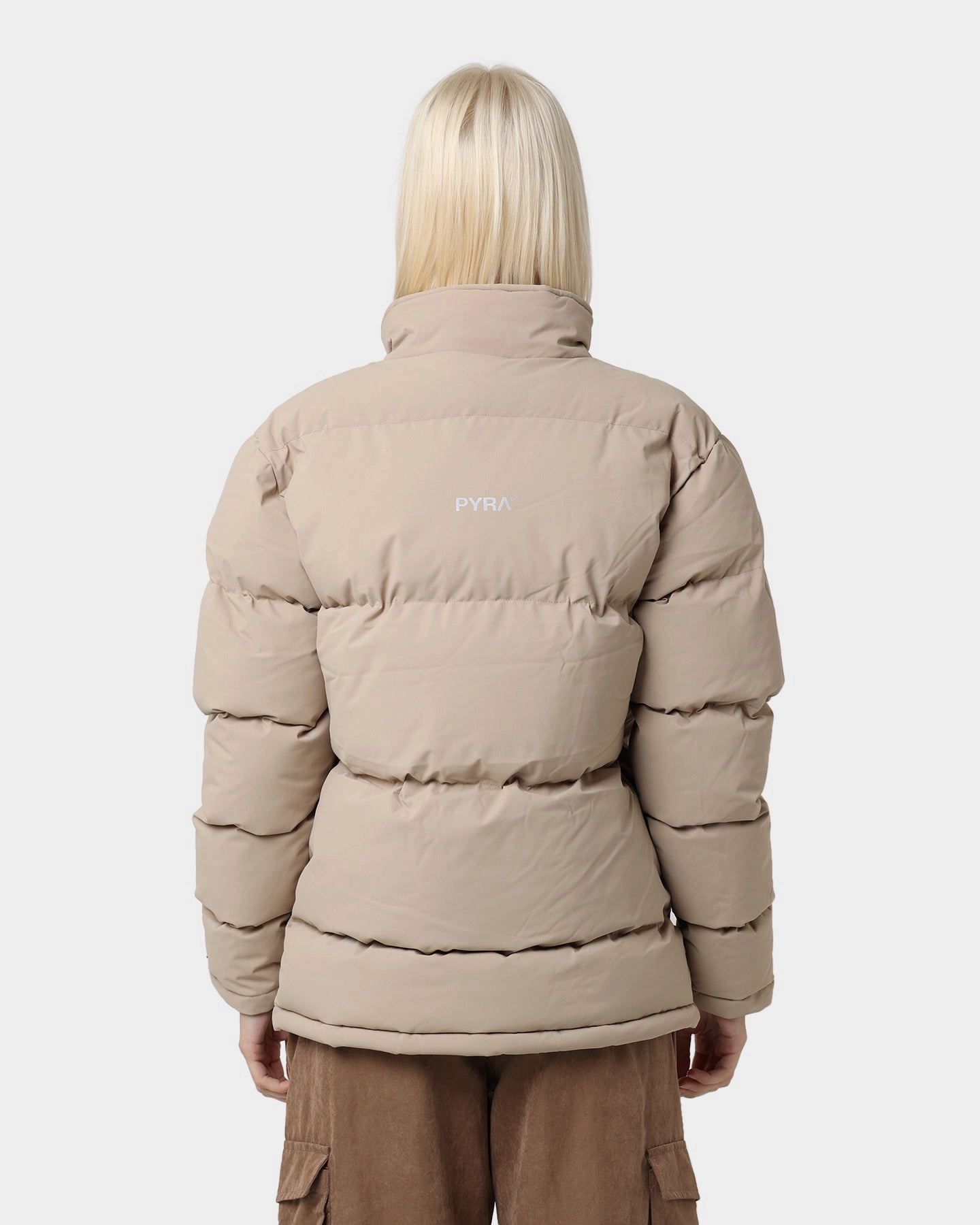 Puncture Resistant Material suitable for theater performances PYRA Padded Puffa Jacket Natural