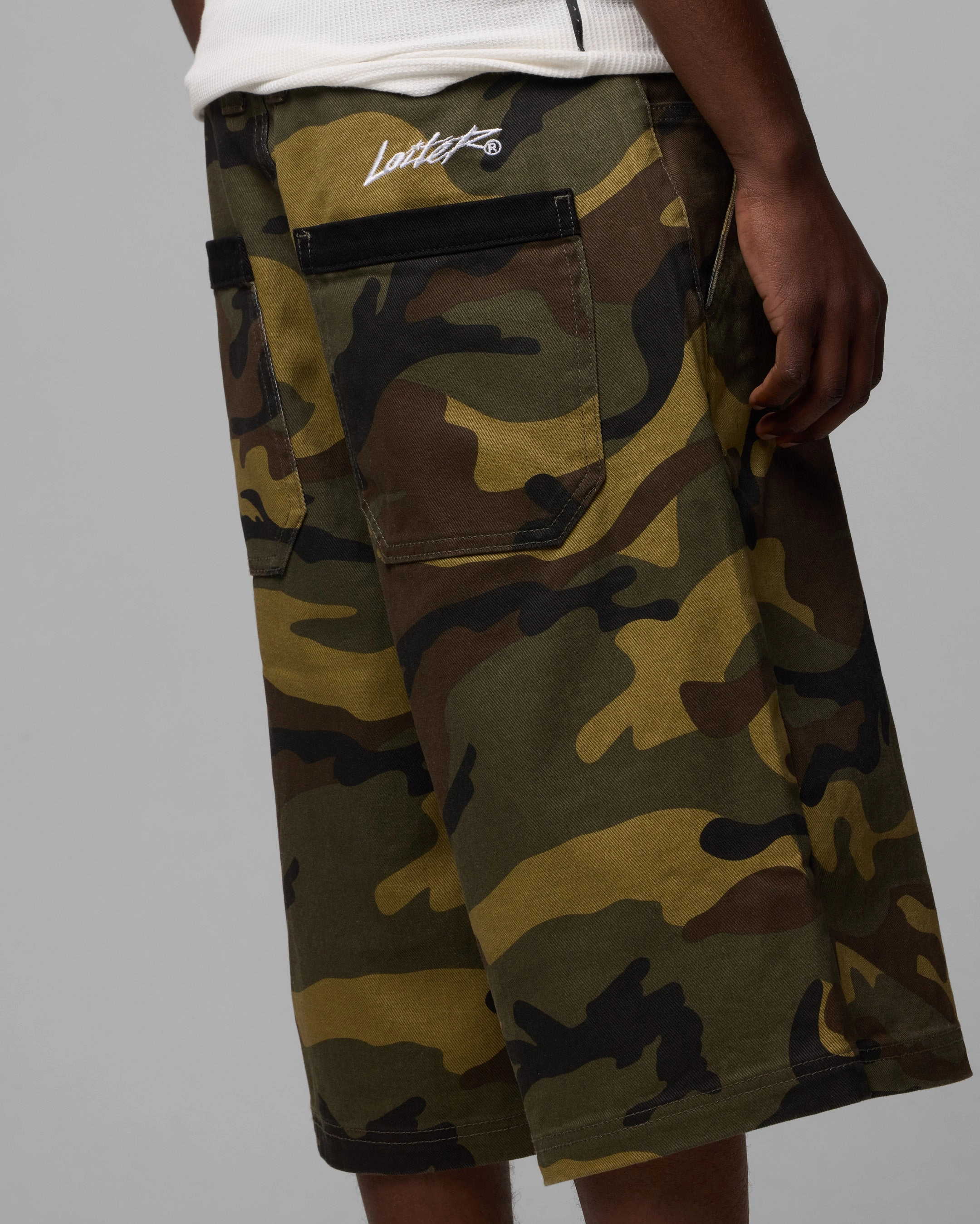 Loiter Collateral Jorts Woodland Camo Recycled Material