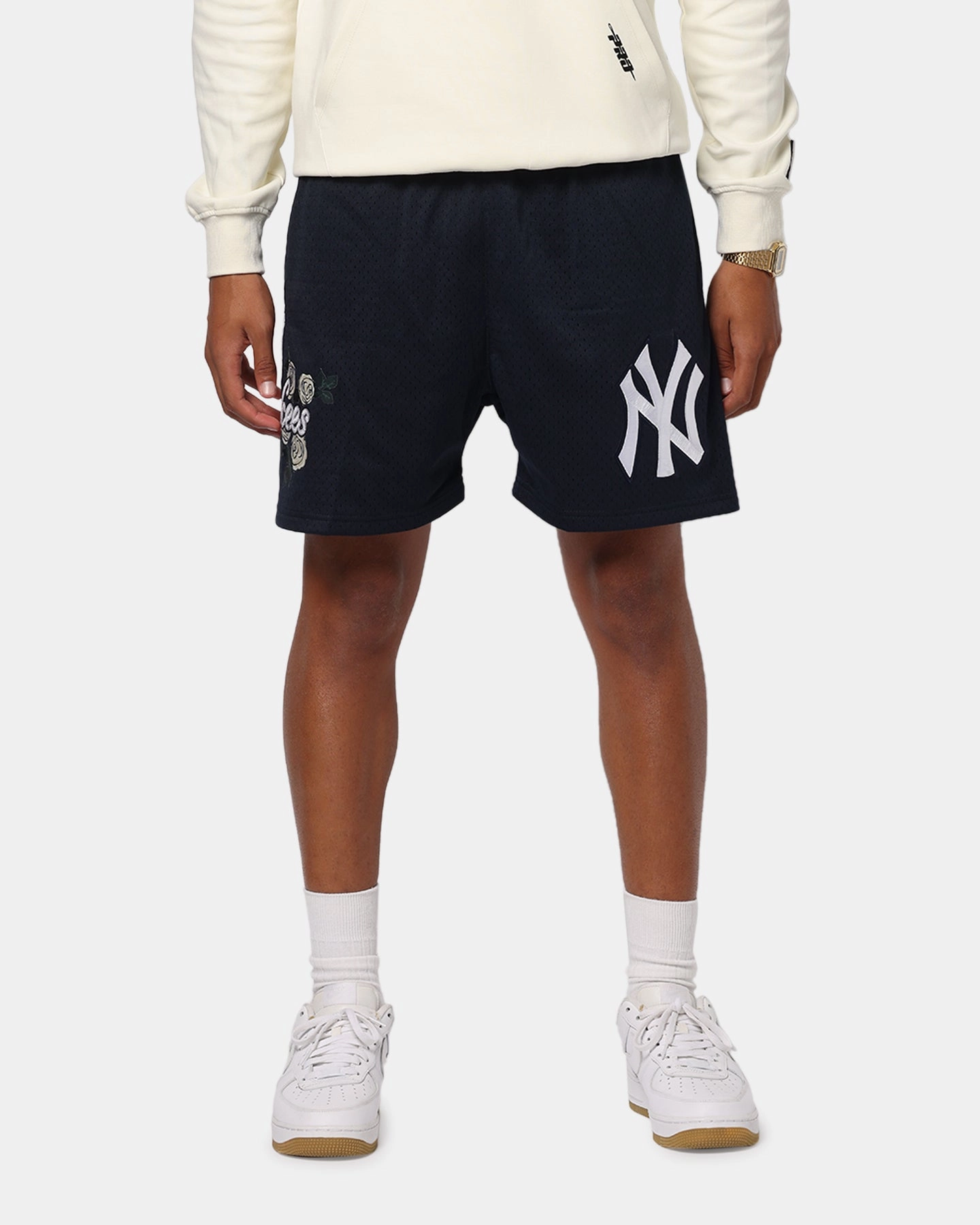 Pro Standard New York Yankees Roses Mesh Shorts Navy NonSlipGrip