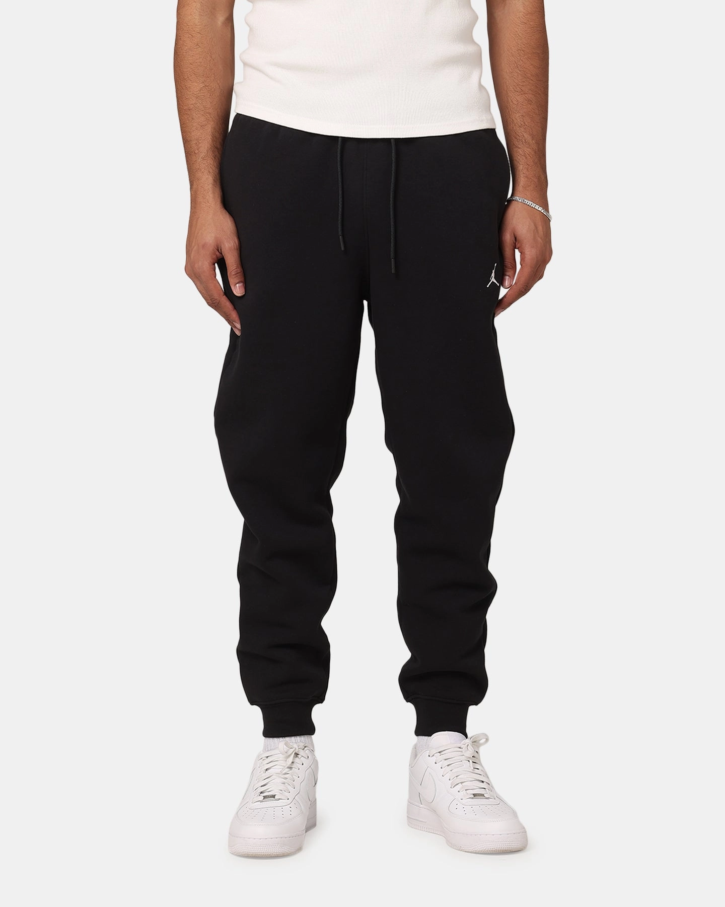 Cozy And Stylish Bonded Seam Technology Jordan Brooklyn Fleece Pant Black/White