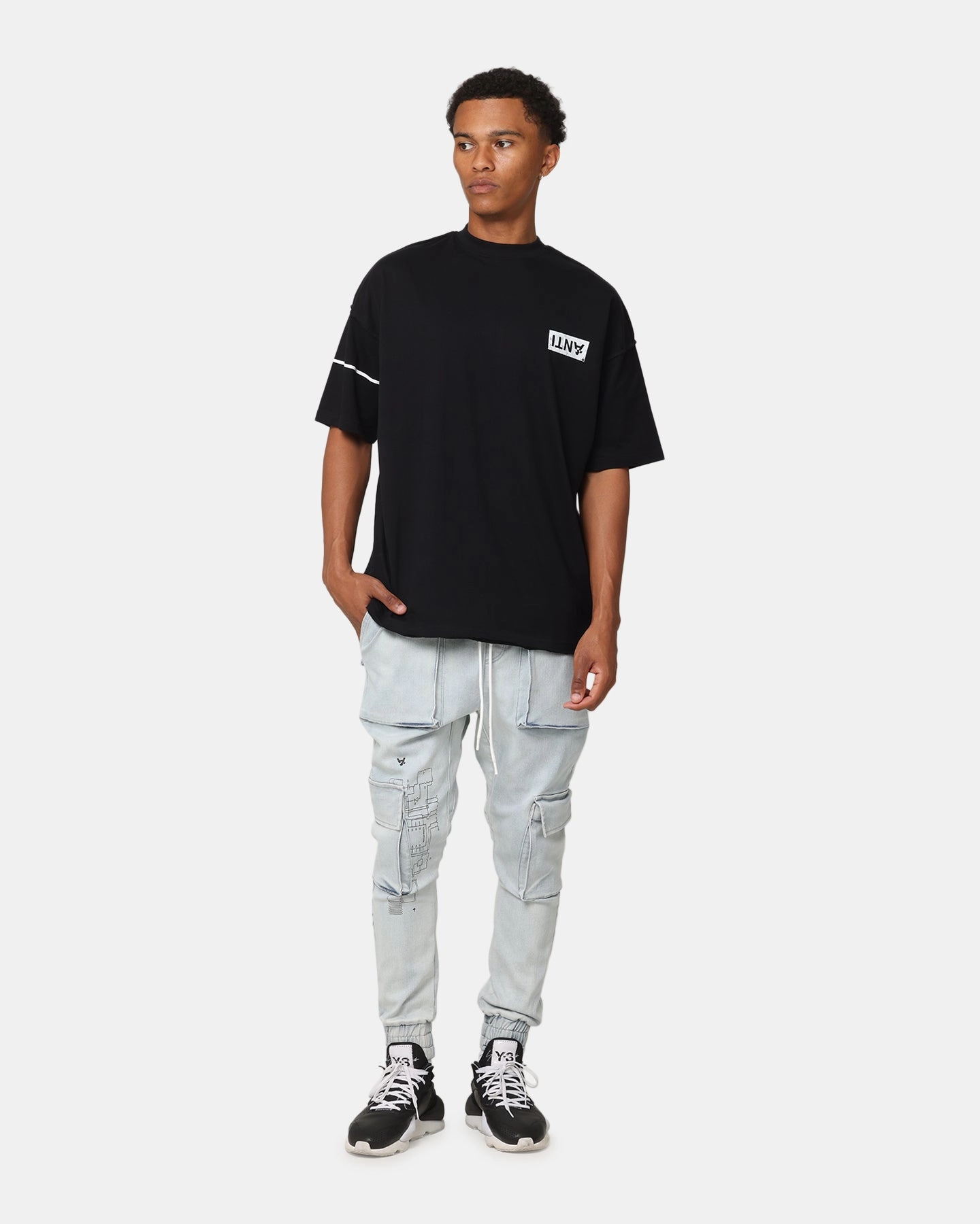 Ultra Soft Inner Layer The Anti Order Blueprint Denim Joggers Superwash Blue