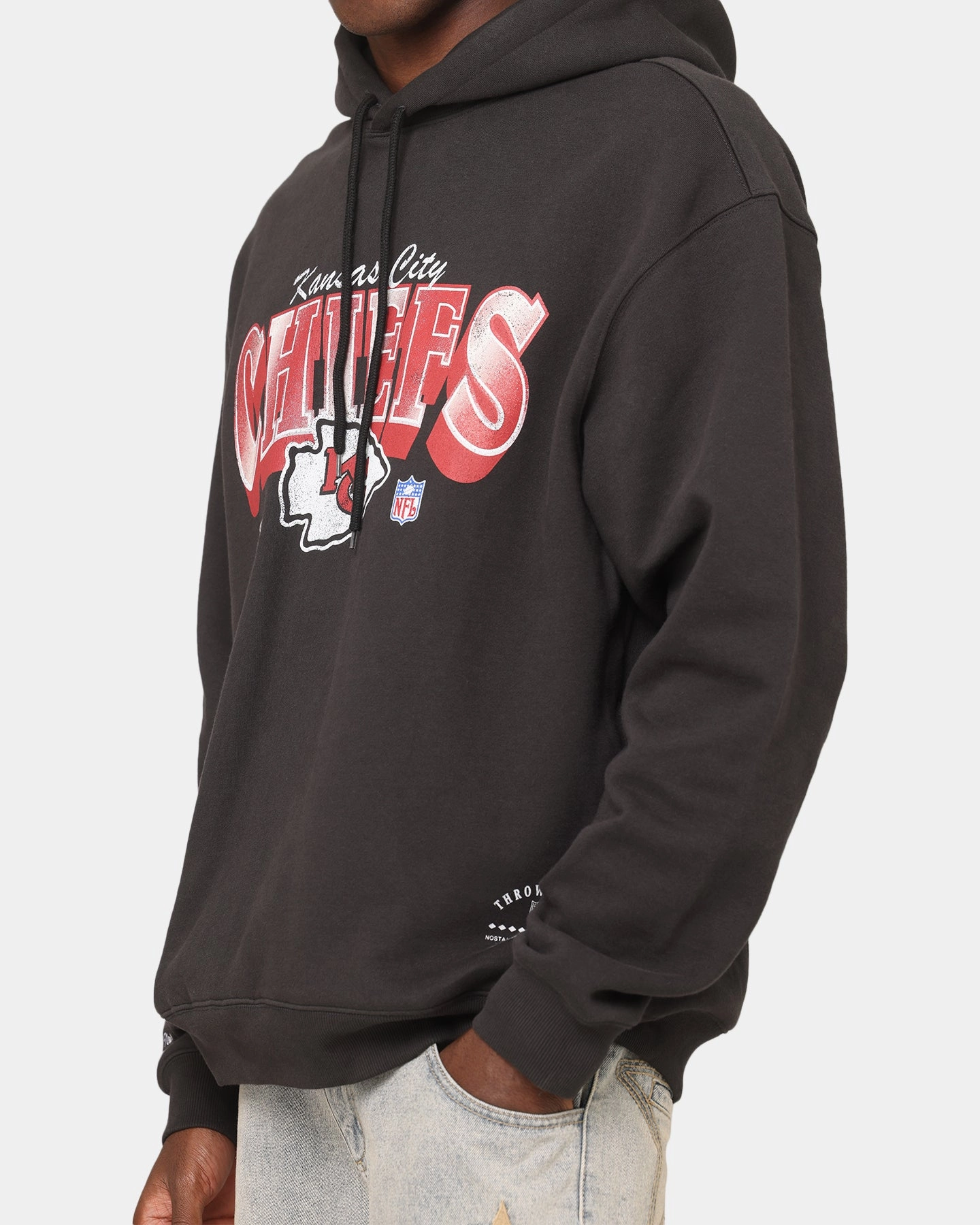 Water Repellent Adjustable Cuffs Mitchell & Ness Kansas City Chiefs Arch Hoodie Faded Black