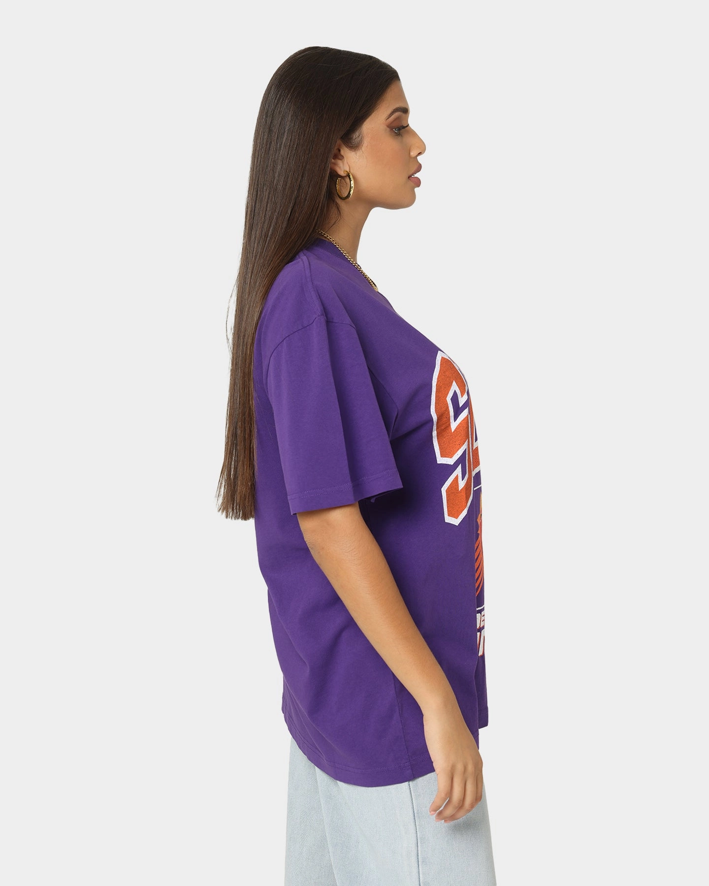Comfy Apparel Mitchell & Ness Phoenix Suns XL Arch Vintage T-Shirt Faded Purple