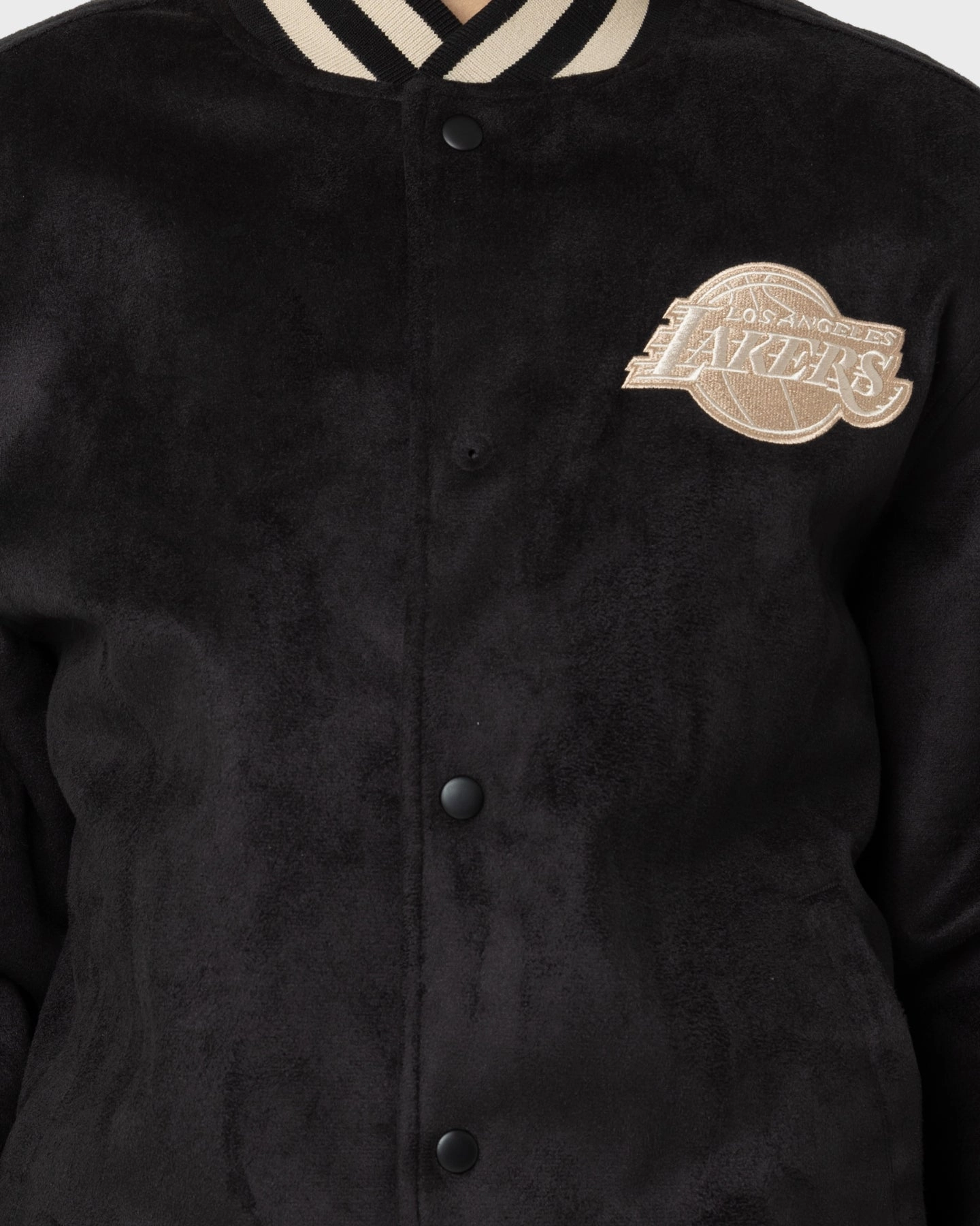 New Era Los Angeles Lakers Suede Jacket Black Lightweight Packable Build