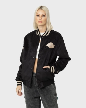 Double Stitched Edging Wax New Era Los Angeles Lakers Suede Jacket Black