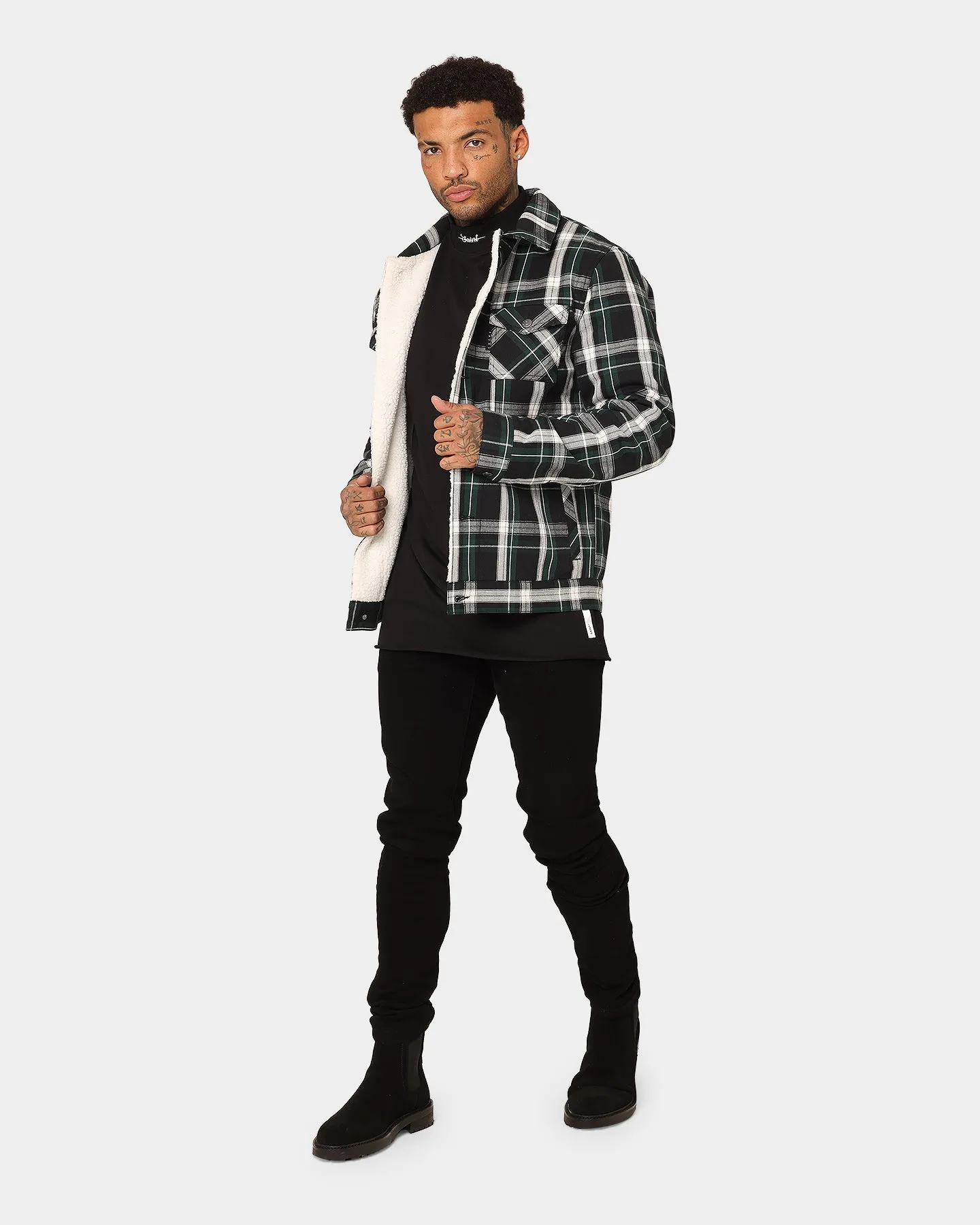 Saint Morta Prima Sherpa Jacket Stadium Green Bonded Shoulder Guards Fitness