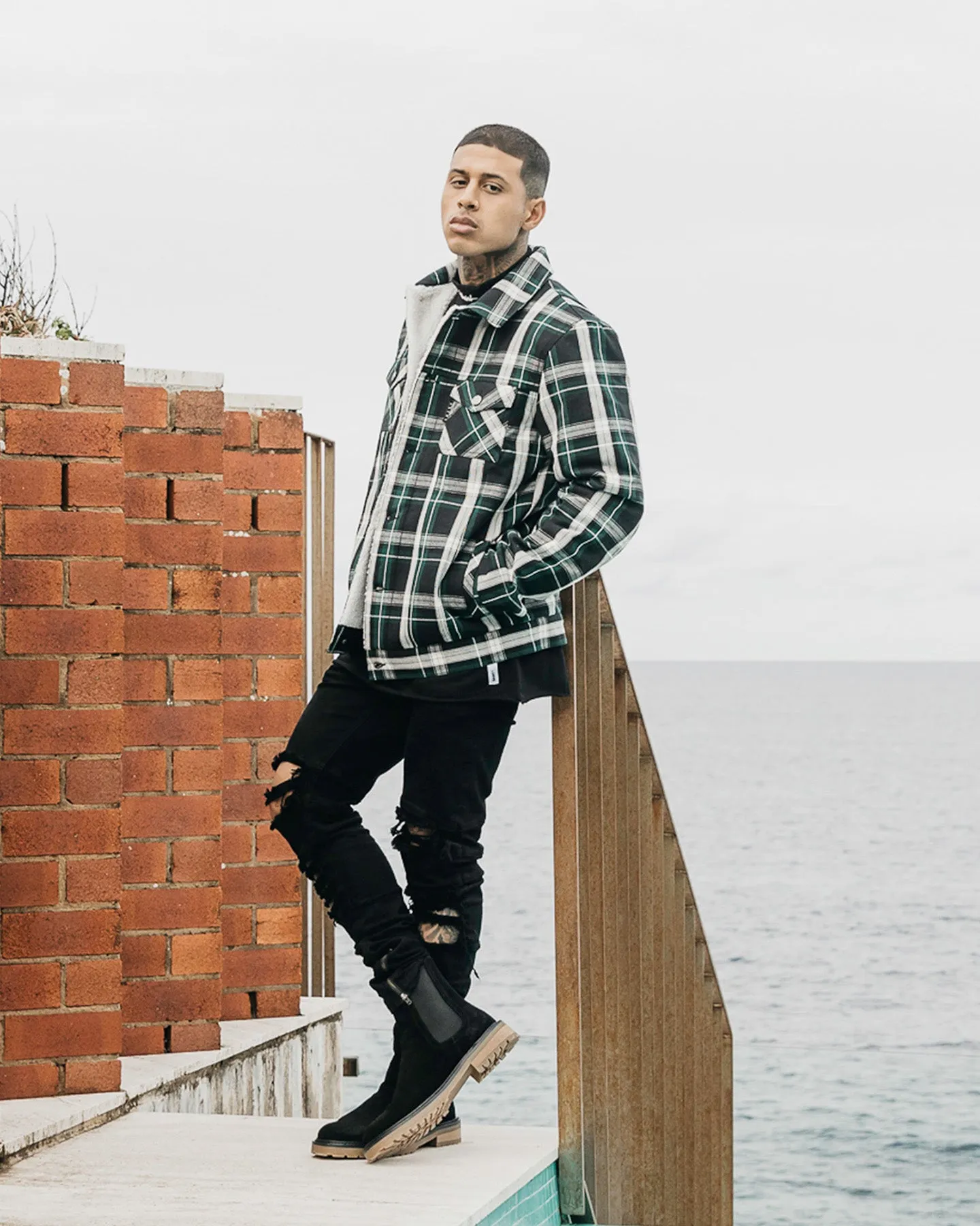 Saint Morta Prima Sherpa Jacket Stadium Green Selection quilted