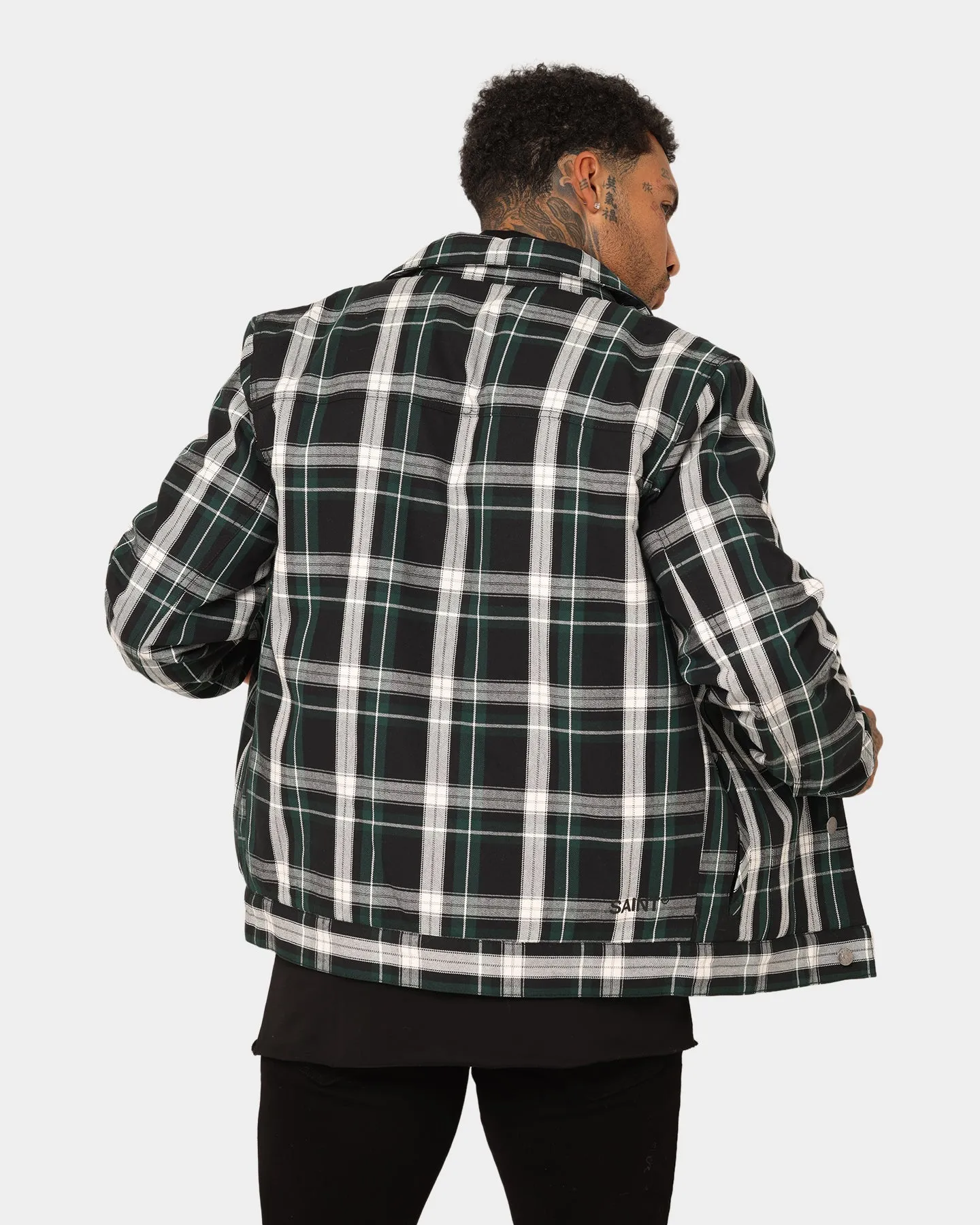 Saint Morta Prima Sherpa Jacket Stadium Green Solid Color Flex Stretch Material