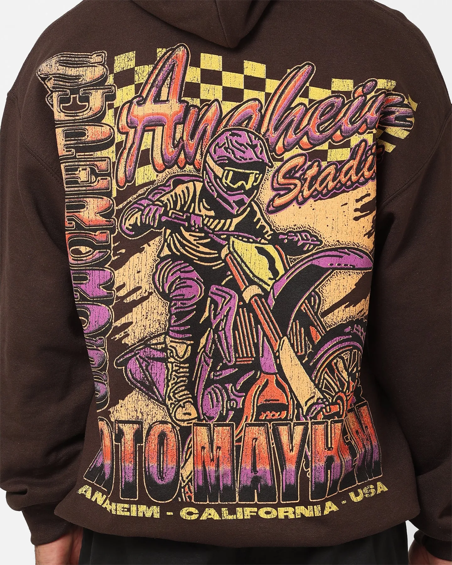 Goat Crew Goat Moto Hoodie Brown plus-size