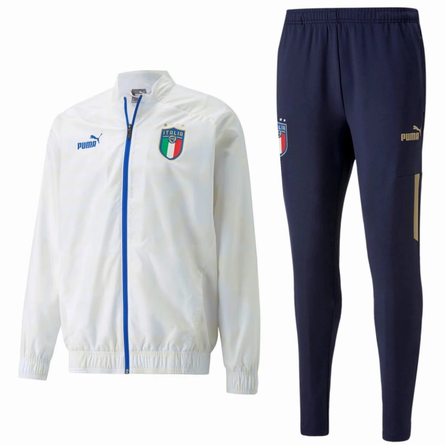 Durable Weave Italy white/navy pre-match presentation tracksuit 2022/23 - Puma
