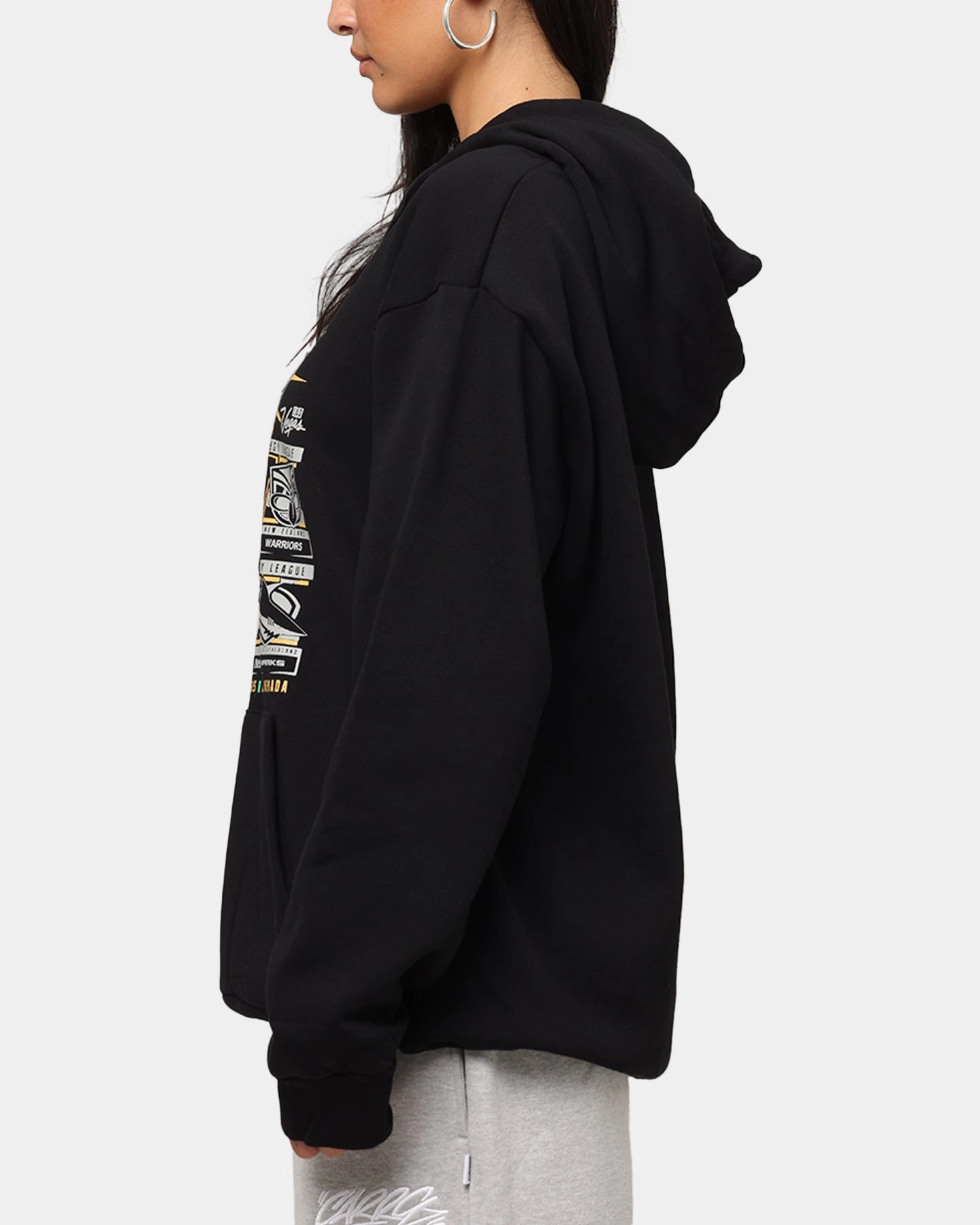 CompressionFit Hooded Storage Compartment Tidwell NRL 2025 Las Vegas Round Sign Hoodie Black