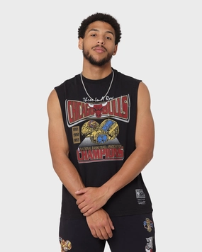 Mitchell & Ness Chicago Bulls '91-'93 Champions Muscle Vintage T-Shirt Faded Black sports activity Holiday Trend