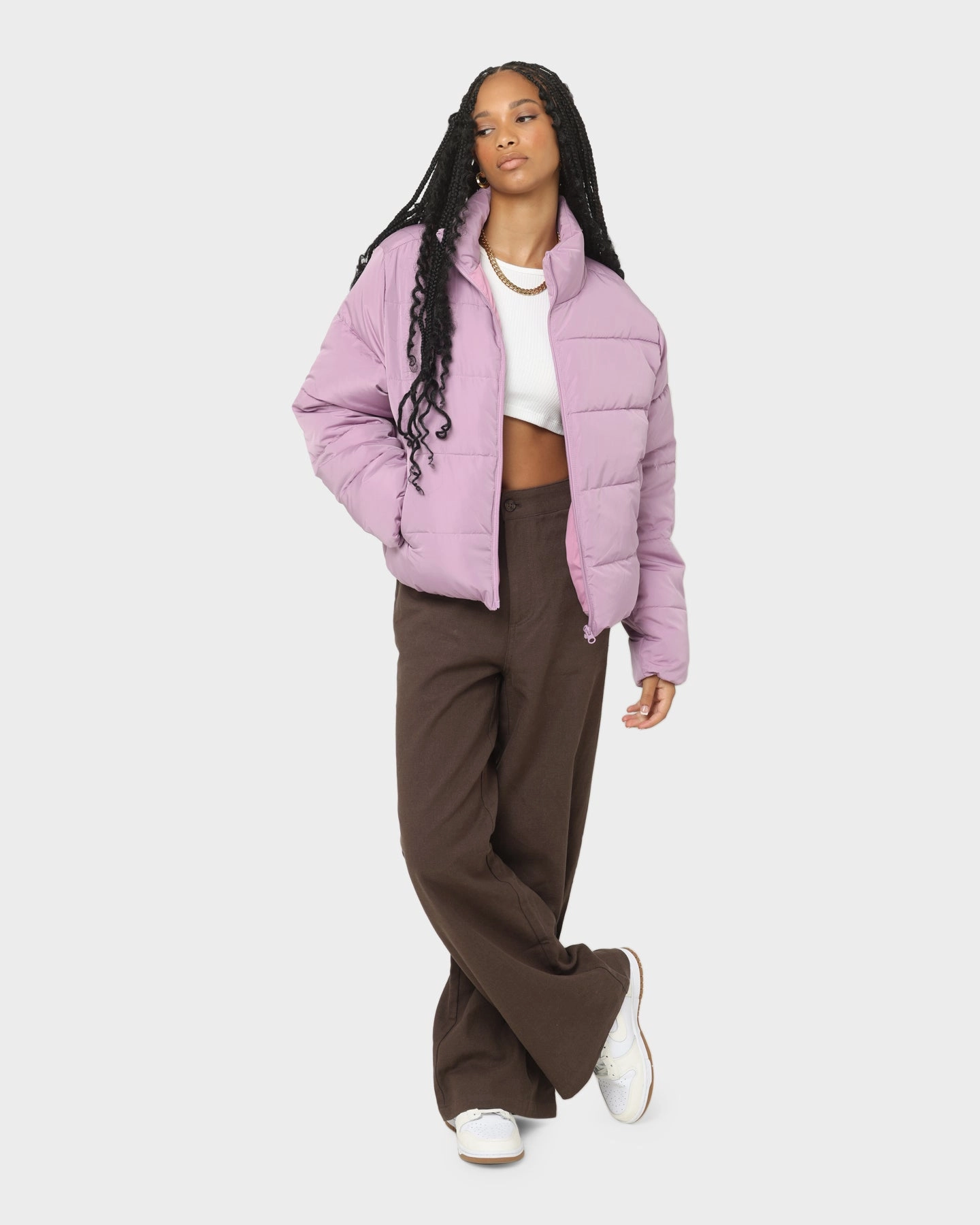 night EN ES Women's Shake Up Puffa Jacket Lilac