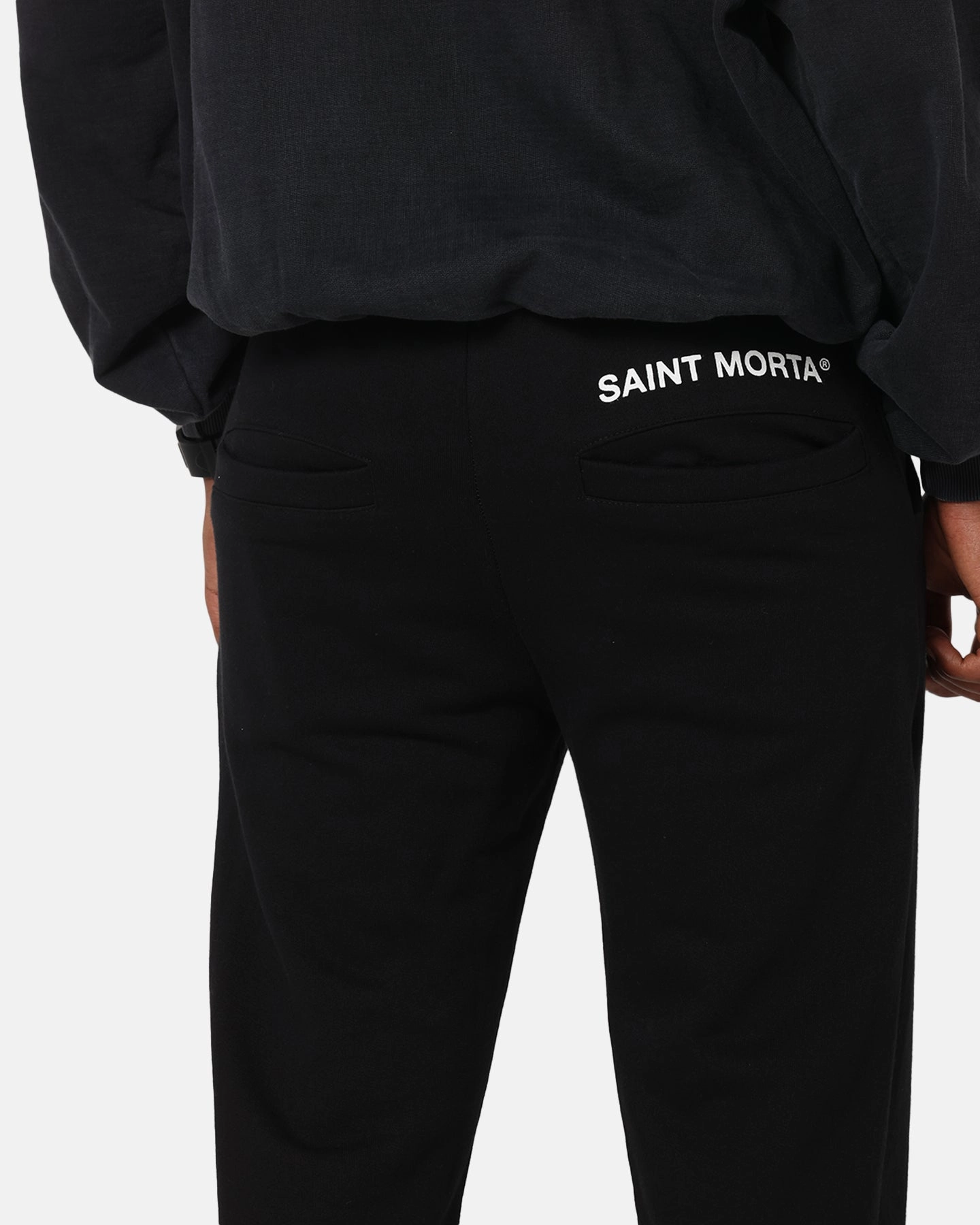 Saint Morta Monogram Pants Black Comfort Stretch Fitted waist