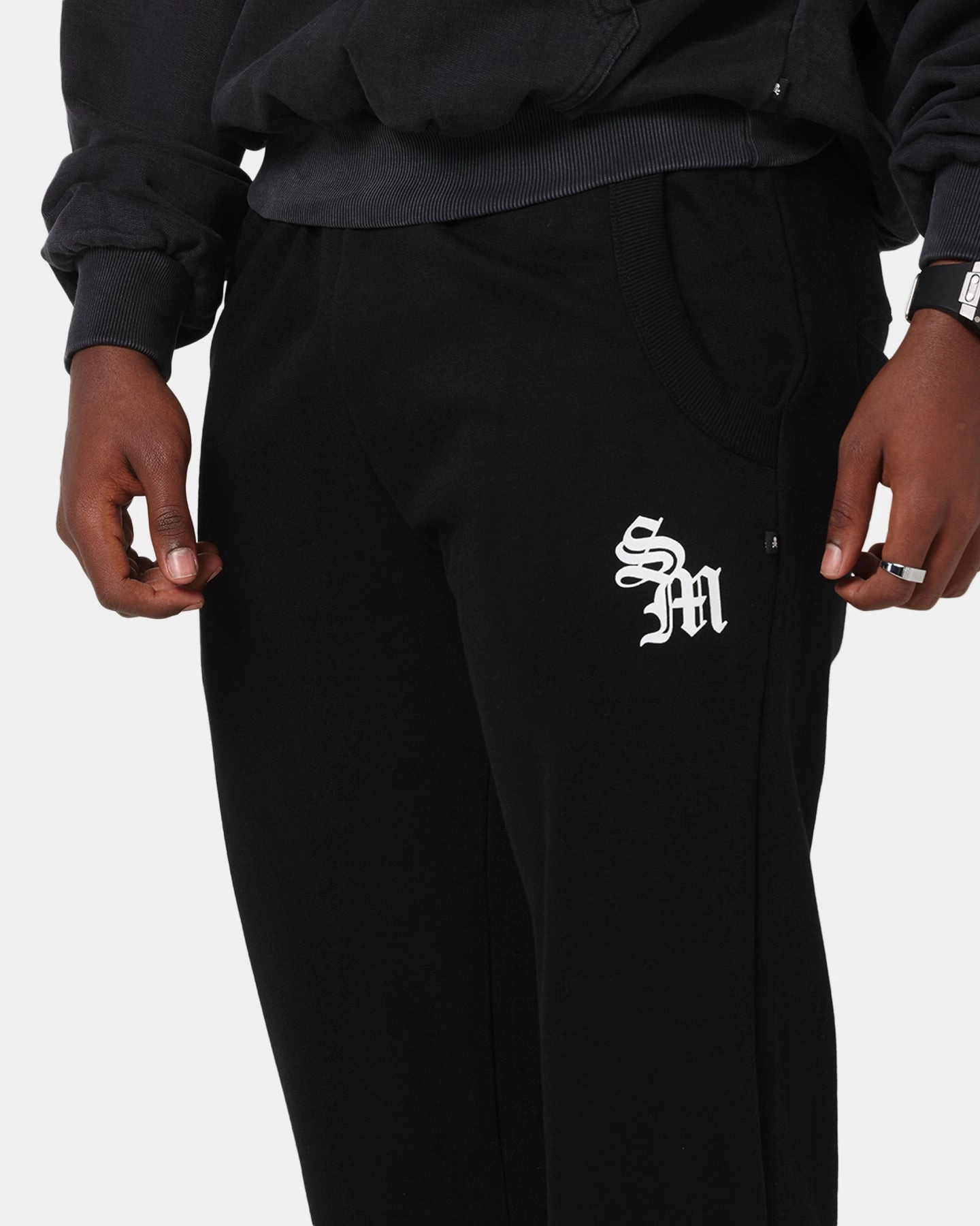Saint Morta Monogram Pants Black Chilly Comfort Stay Flexible