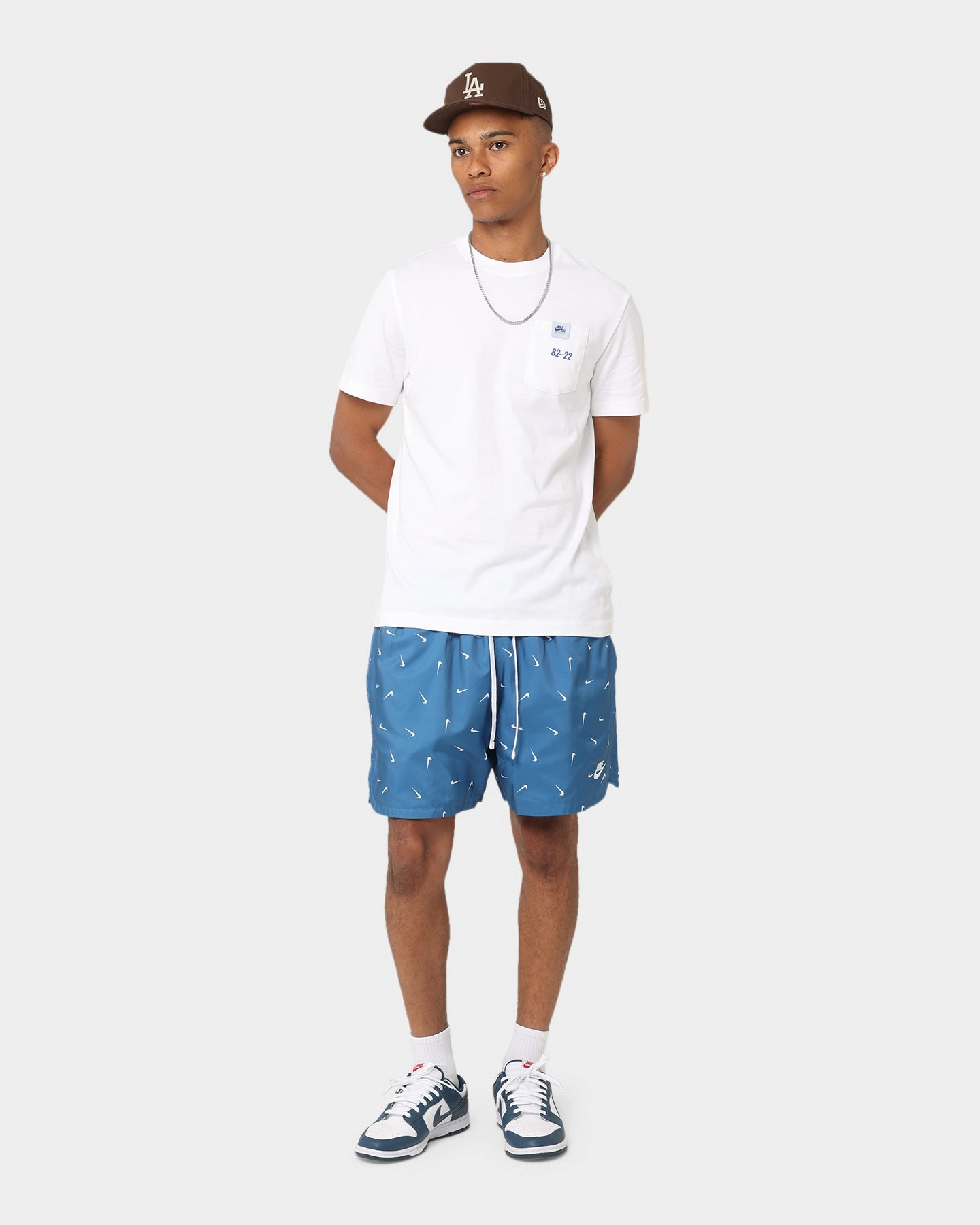 Nike Nike Sportswear Sport Essentials Woven Lined Flow Shorts Dark Marina Blue Ripstop Material