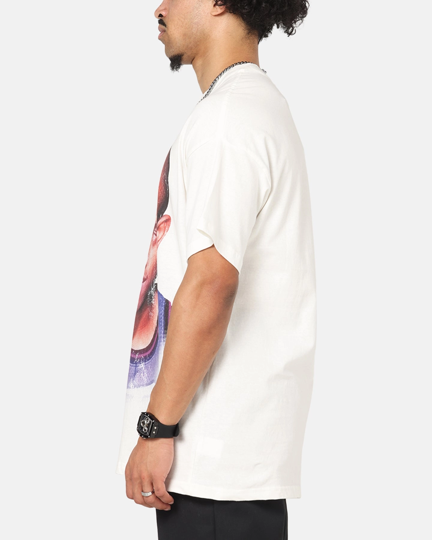 Mitchell & Ness Toronto Raptors Vince Carter Big Head T-Shirt Vintage White High Density Weave Effortless Style